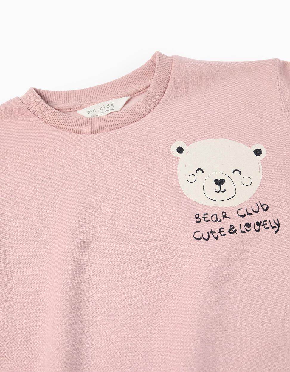 Girl's Plush Sweatshirt, Light Pink