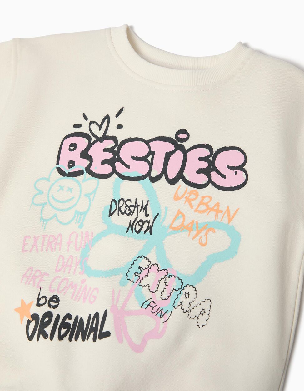 White Girl's Plush Sweatshirt