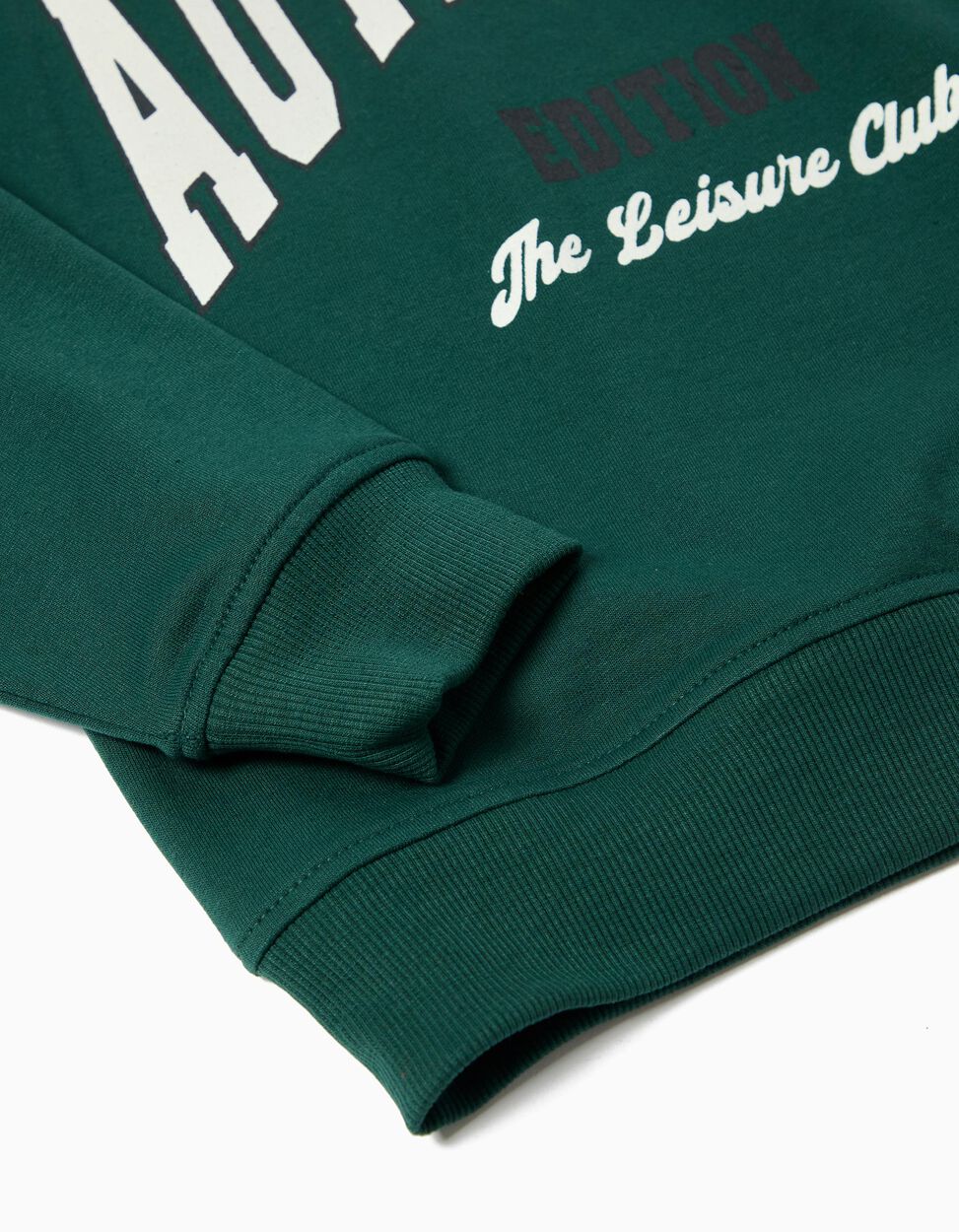 Green Boy's Plush Sweatshirt