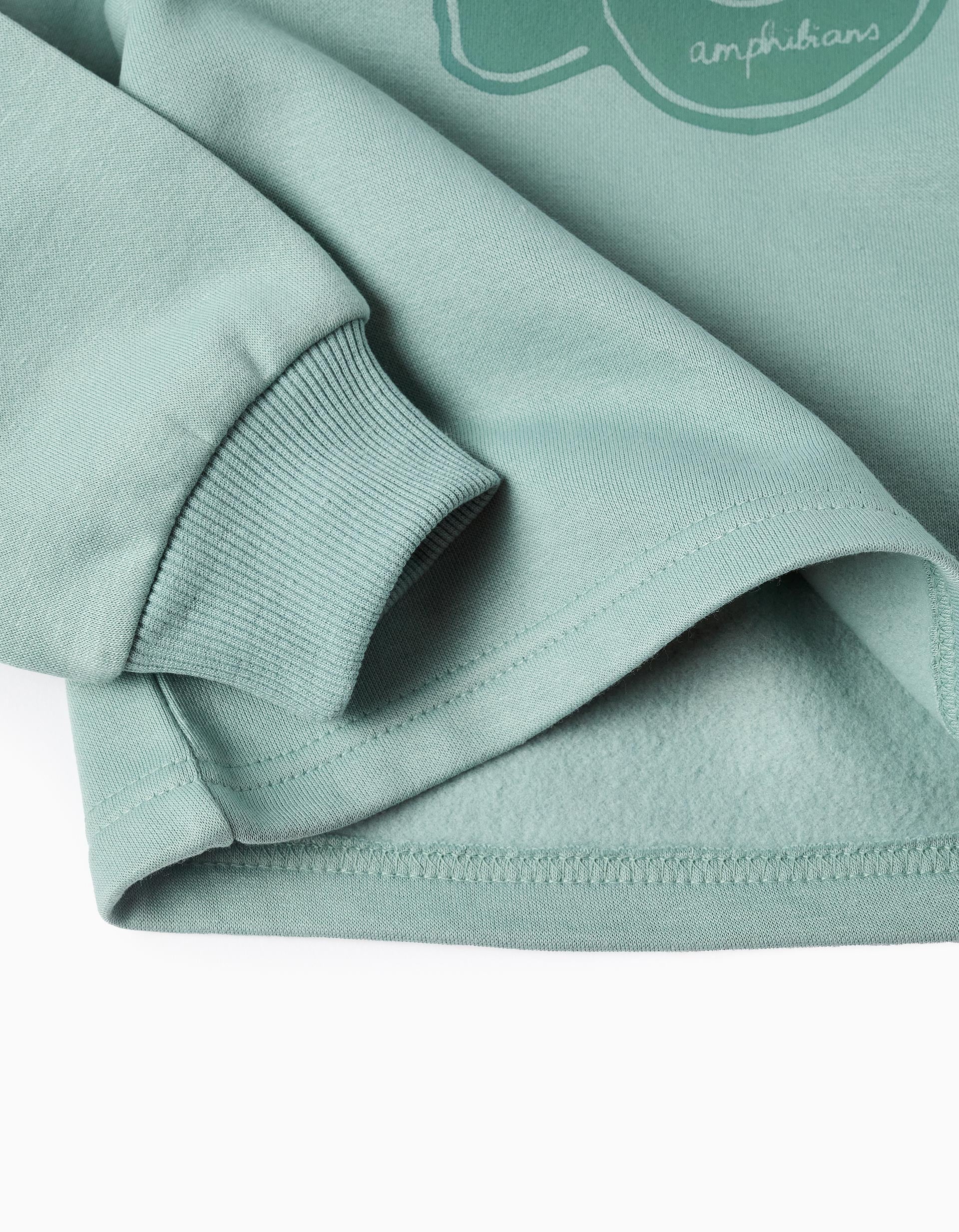 Girls' 'Be Kind' Hooded Sweatshirt, Aqua Green