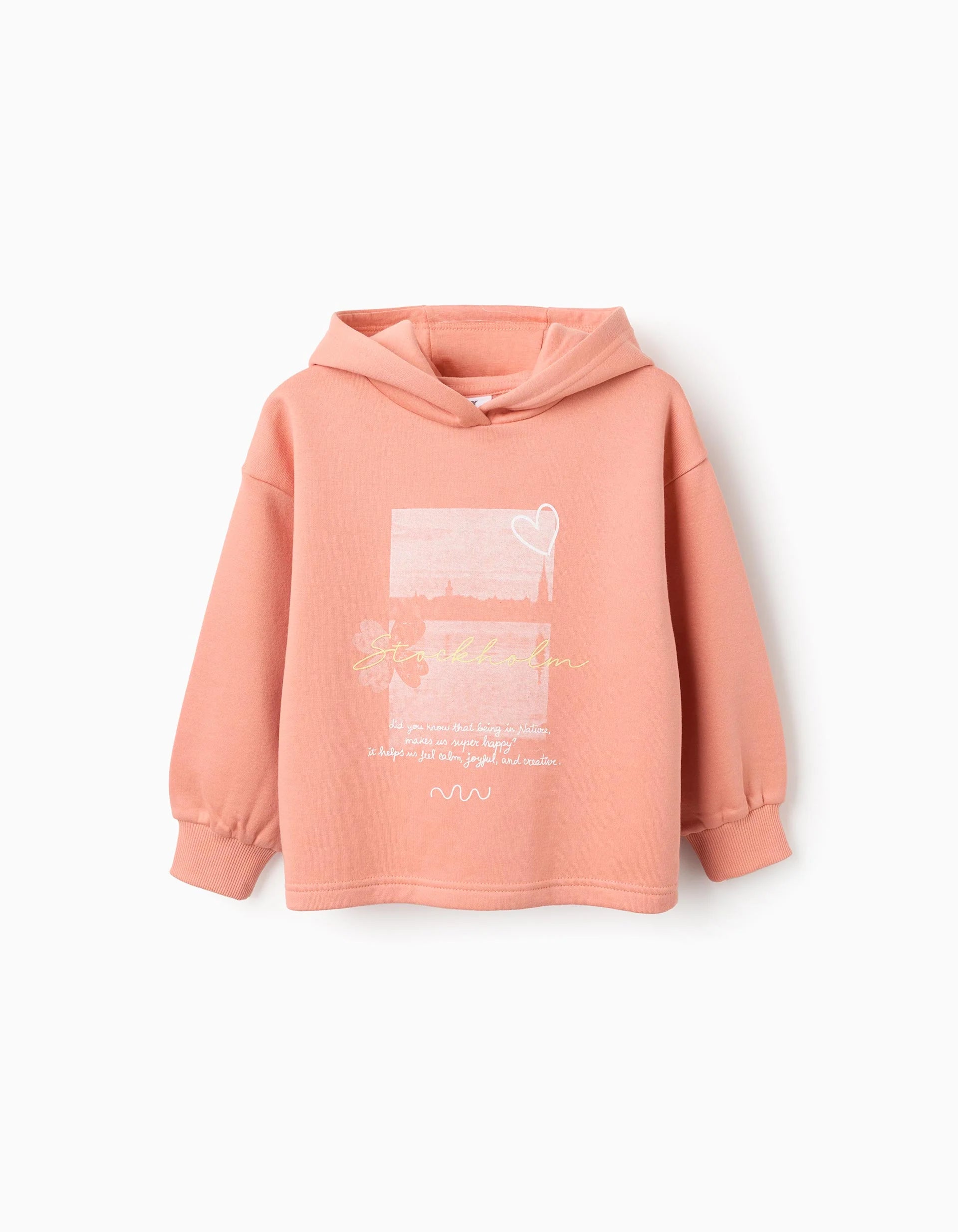 Girls' 'Stockholm' Hooded Sweatshirt, Coral