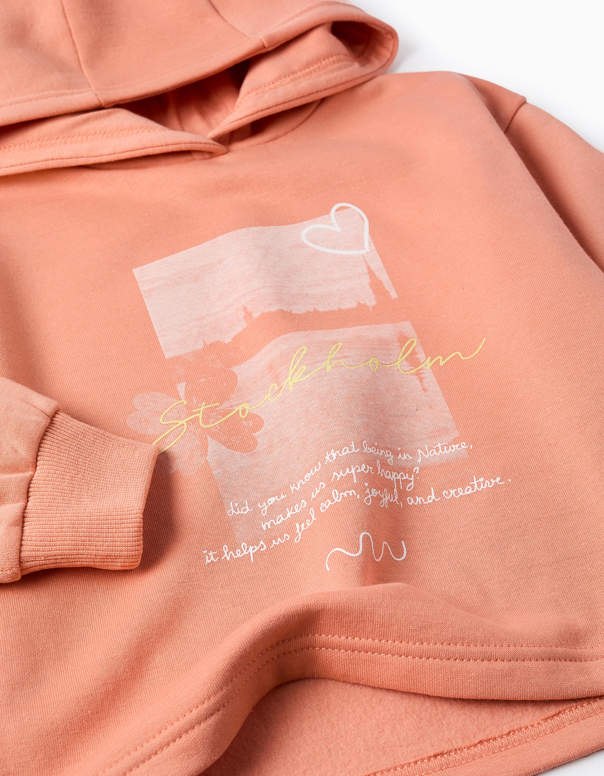 Girls' 'Stockholm' Hooded Sweatshirt, Coral