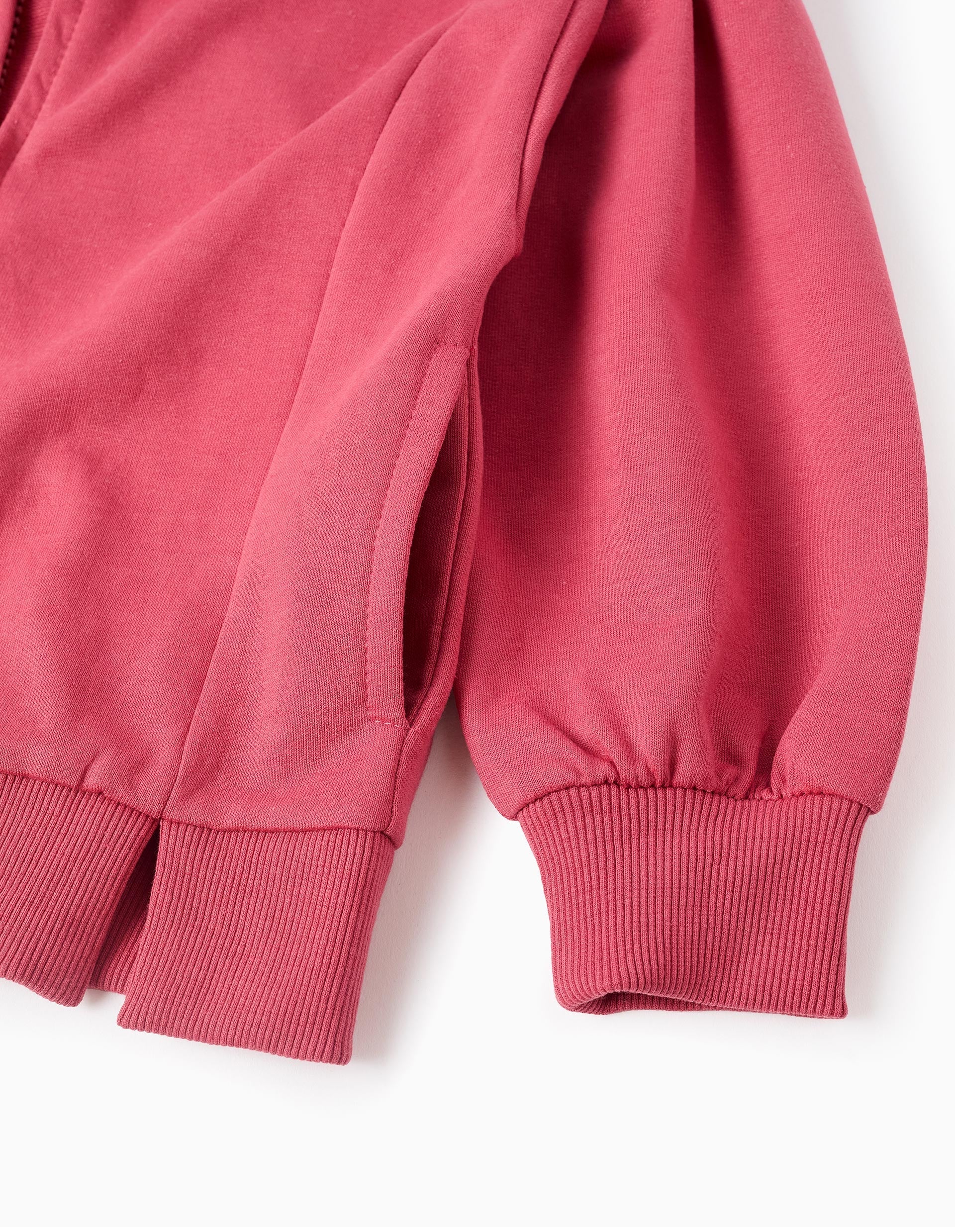 Girl's Hooded Drop Shoulder Coat, Pink