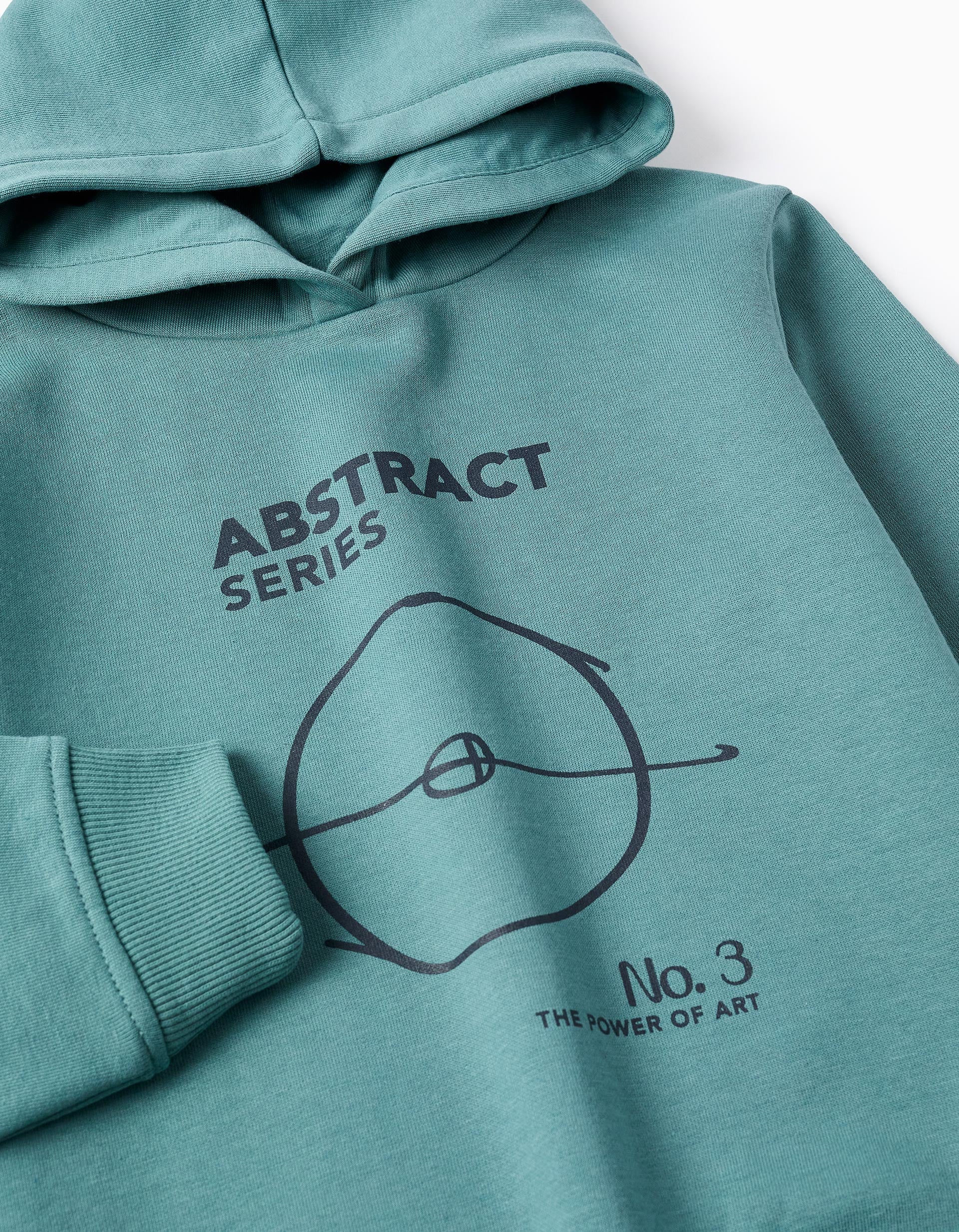 Boys' Abstract Hooded Sweatshirt, Turquoise
