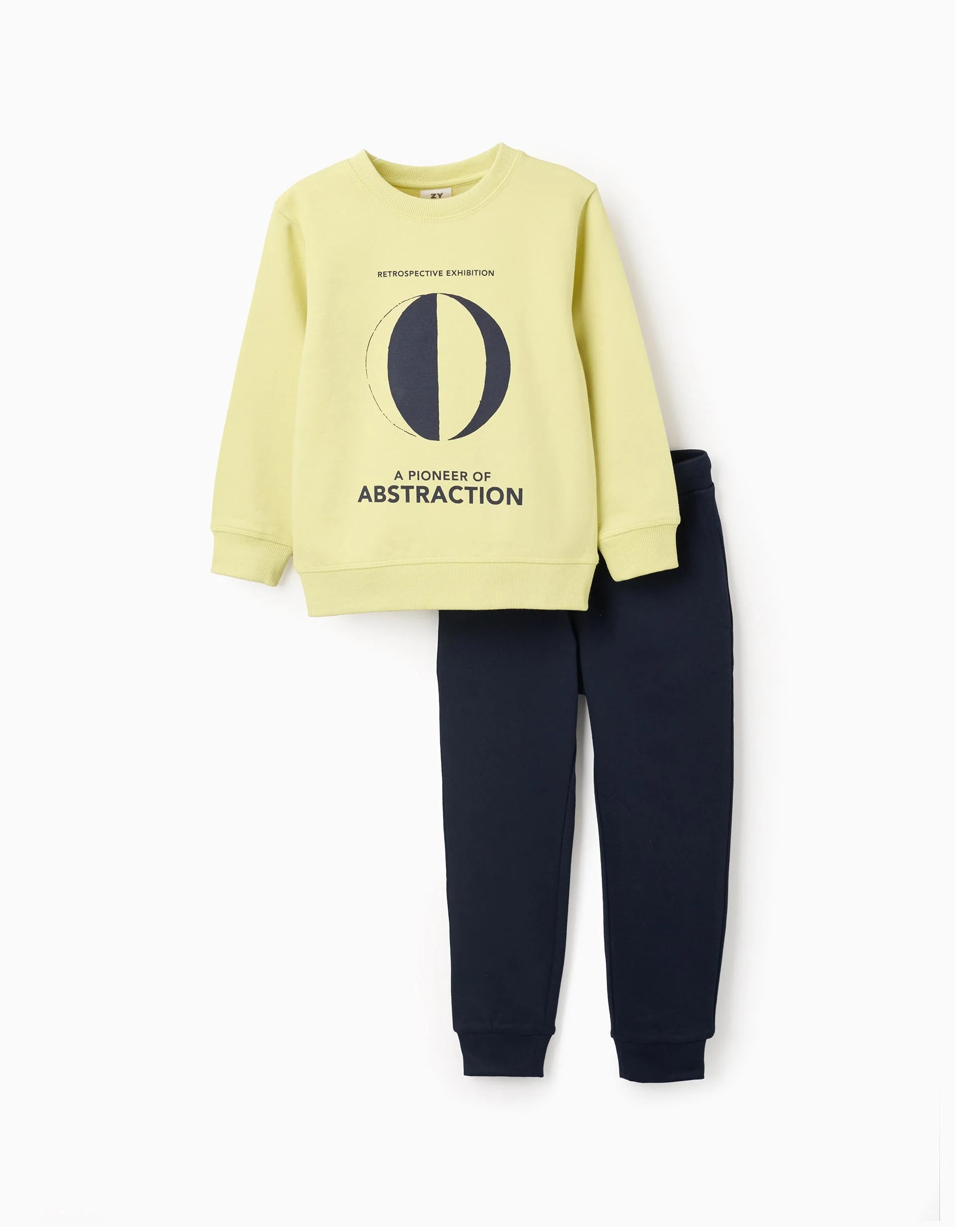 Boys' Carded Sweat + Pants Set, Yellow/Blue