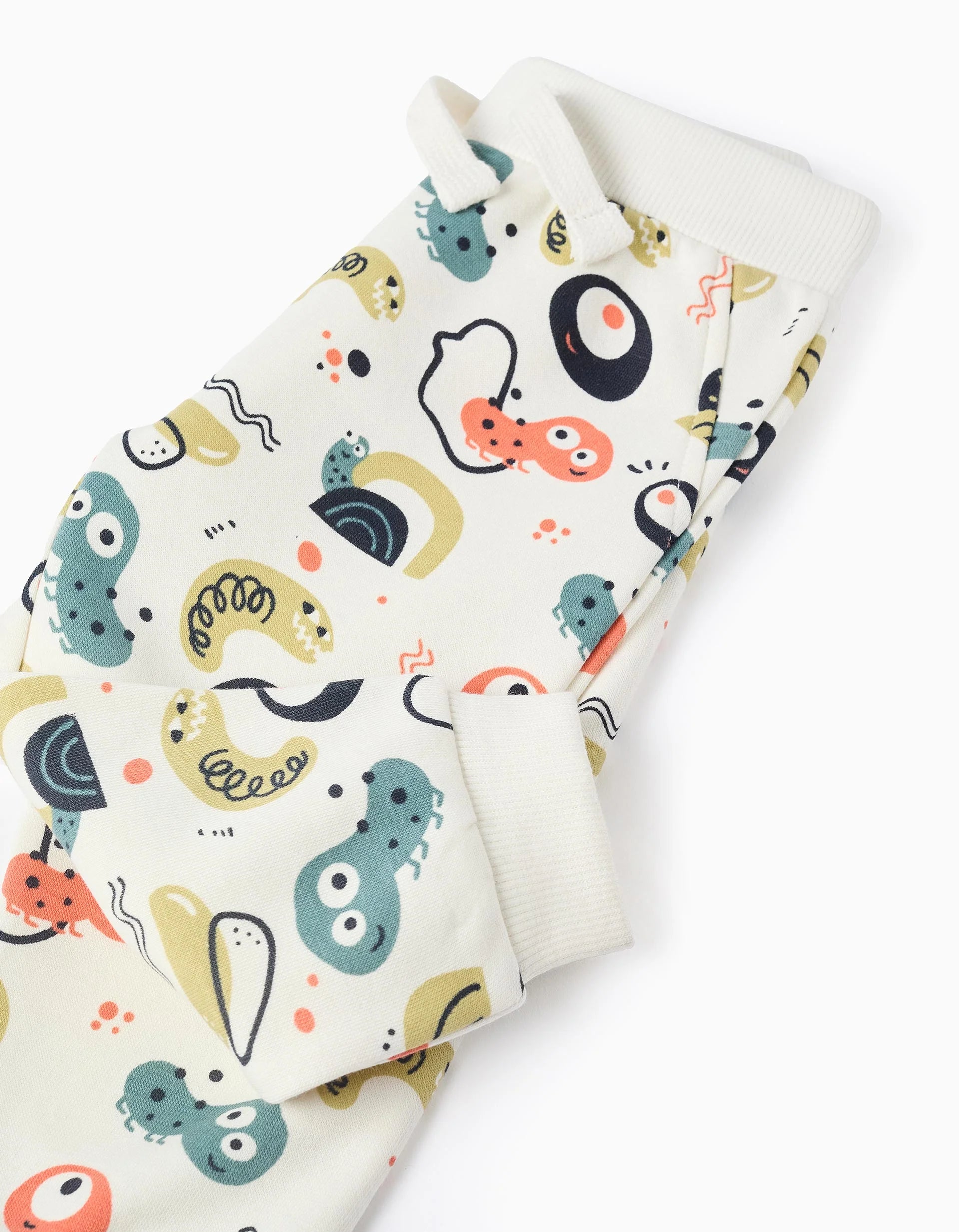 Baby Boy's 'Insects' Patterned Joggers, White