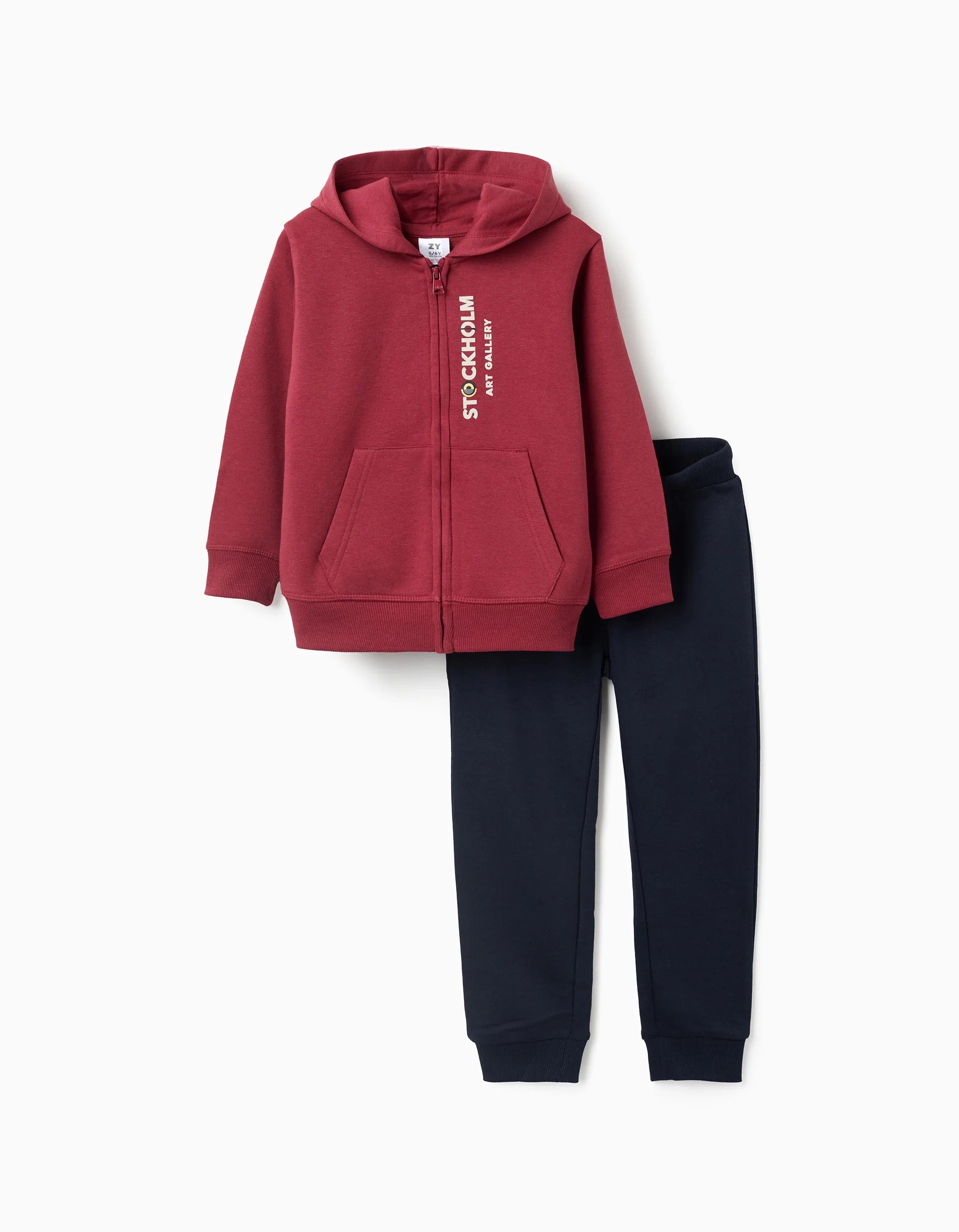 Boys' Cardigan + Trousers Set, Red/Blue
