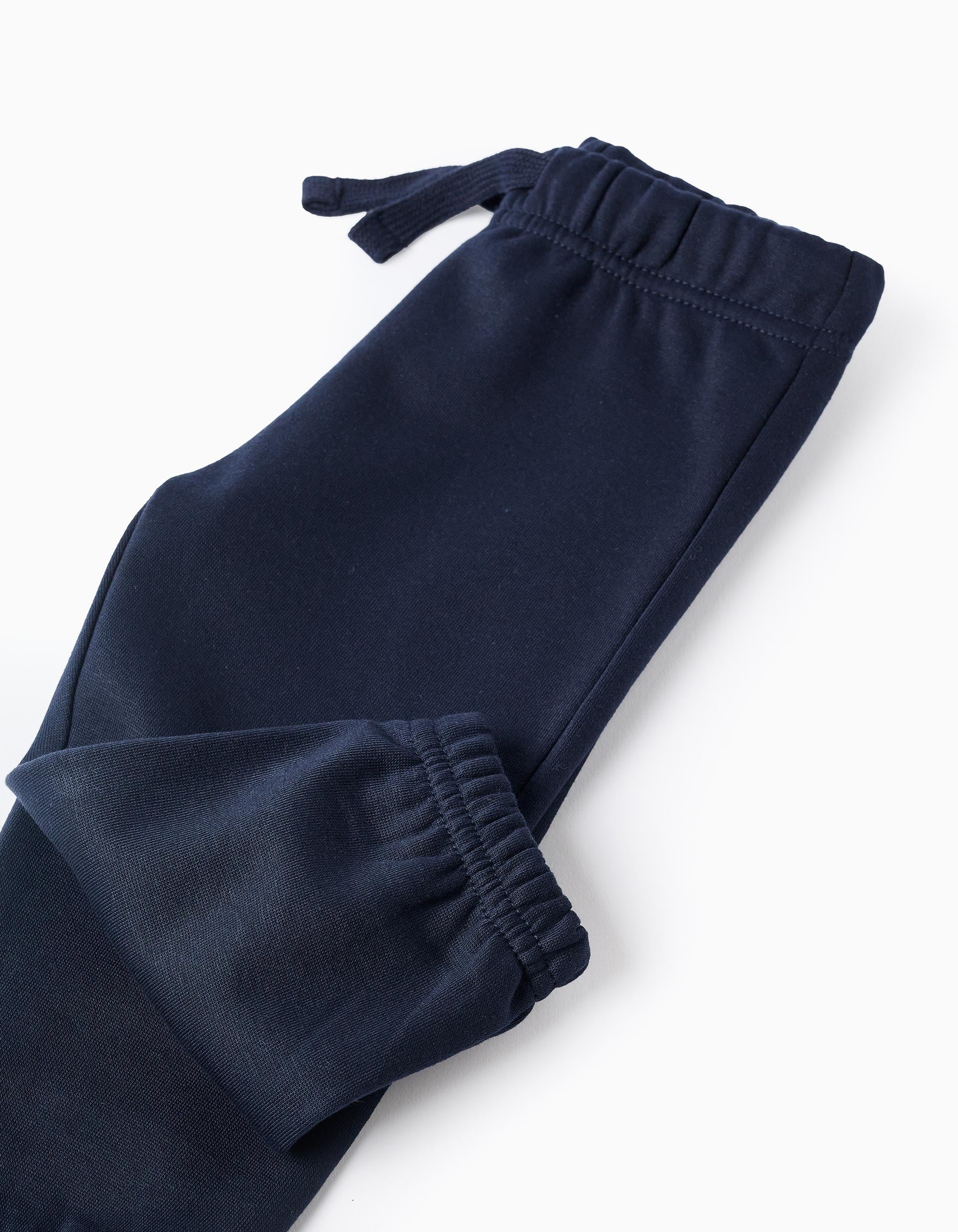 Baby Boy's 'Hi' Brushed Tracksuit, Dark Blue