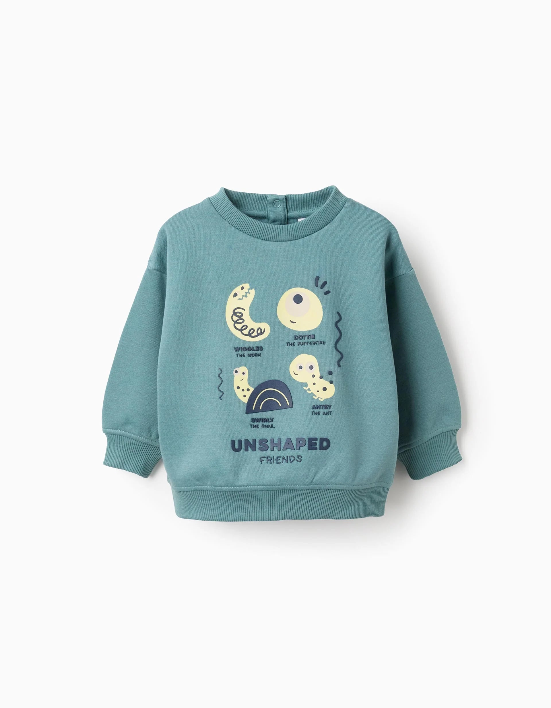 Carded Sweatpants for Baby Boy 'Little Animals', Turquoise
