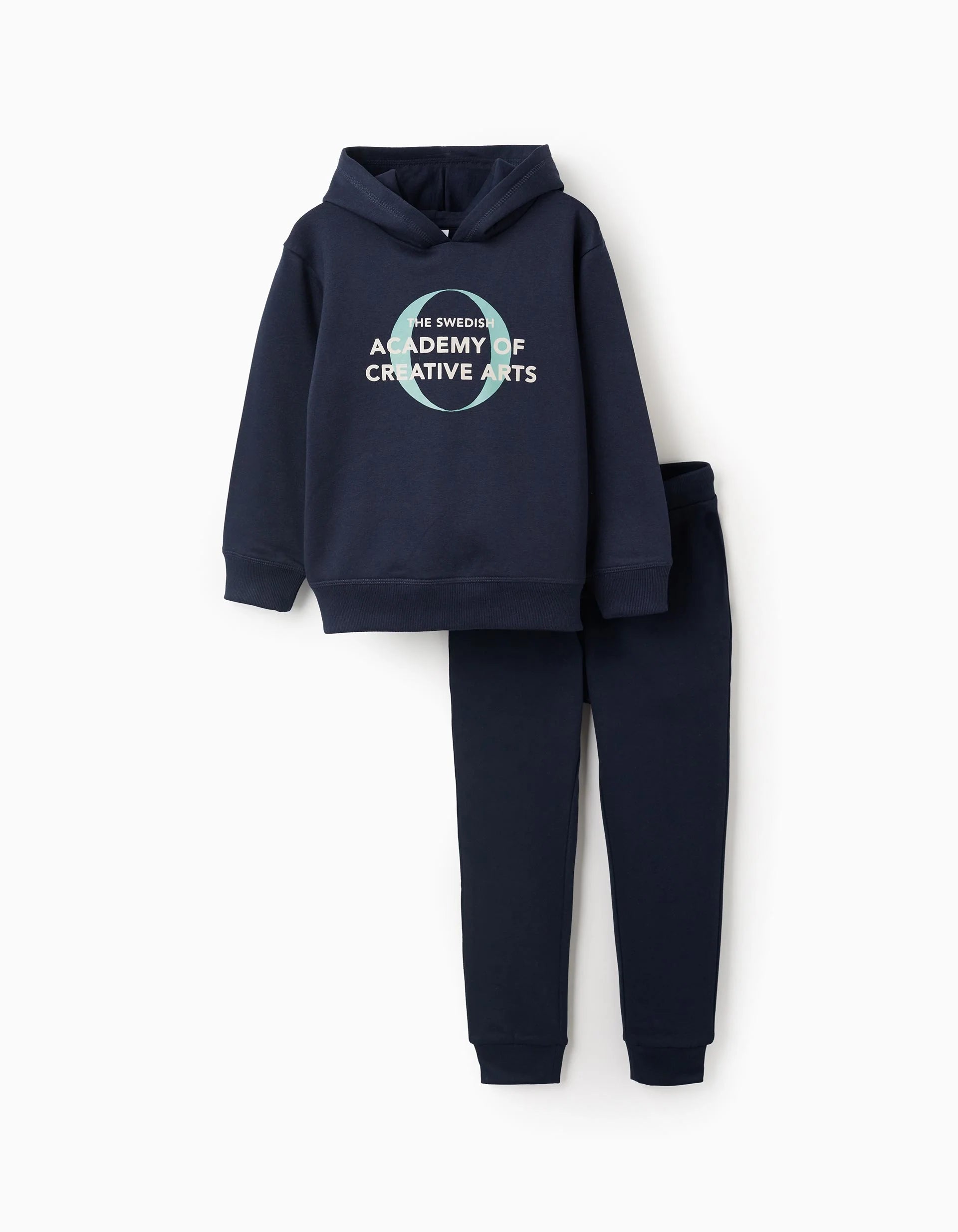 Boys' 'Creative Arts' Brushed Tracksuit, Dark Blue