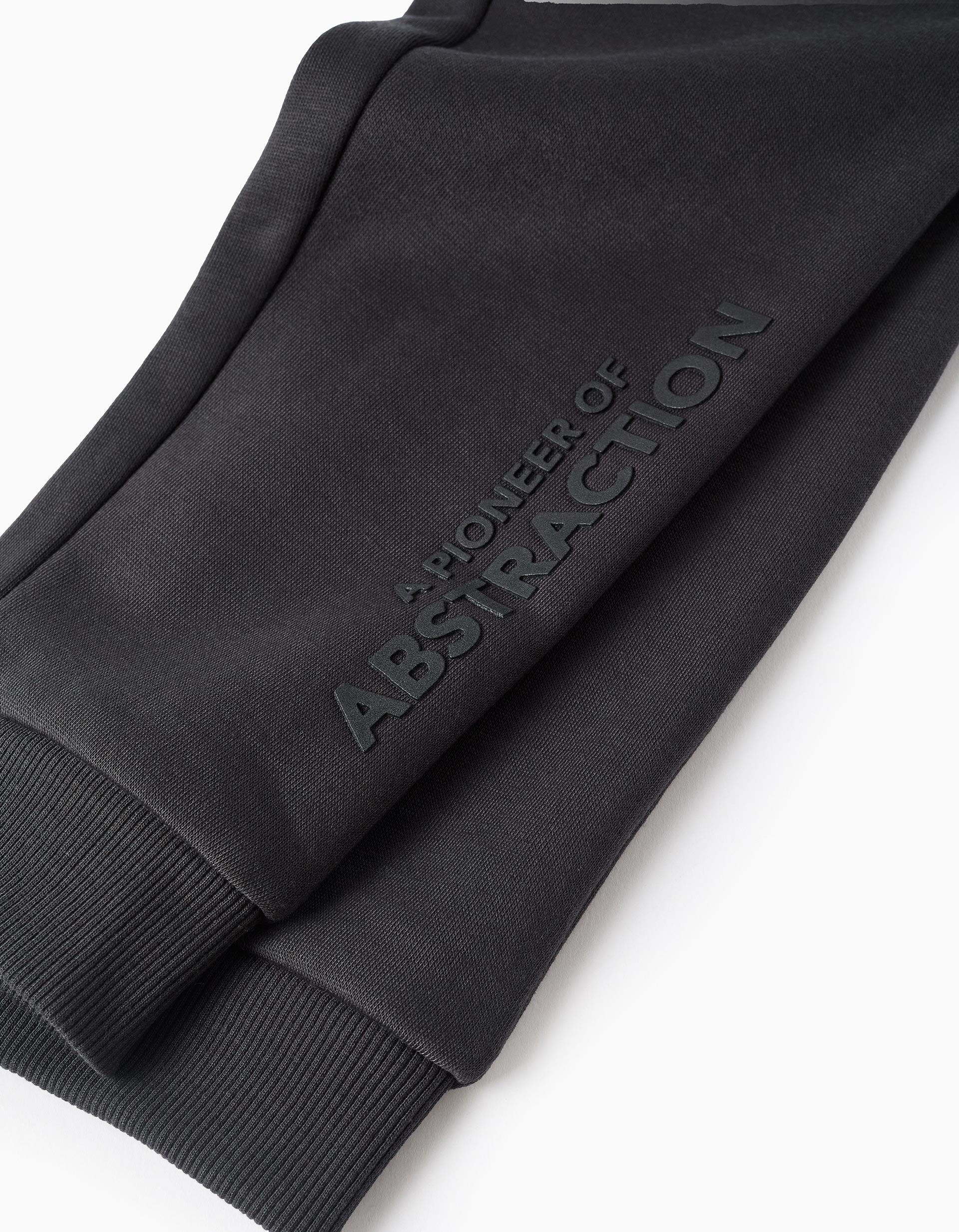 Boys' Slim Fit Brushed Joggers, Dark Gray