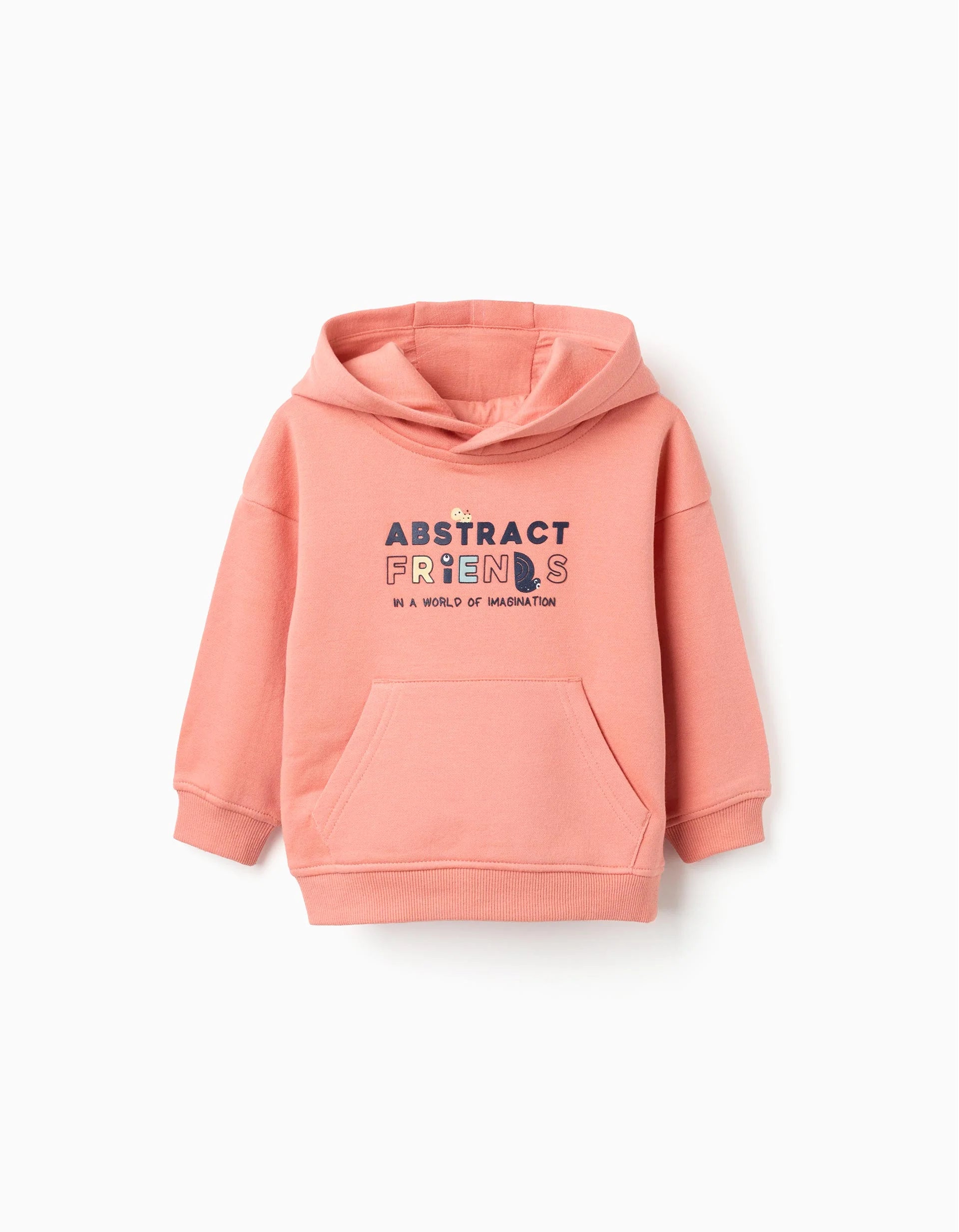 Baby Boy's 'Abstract Friends' Print Hooded Sweatshirt, Orange