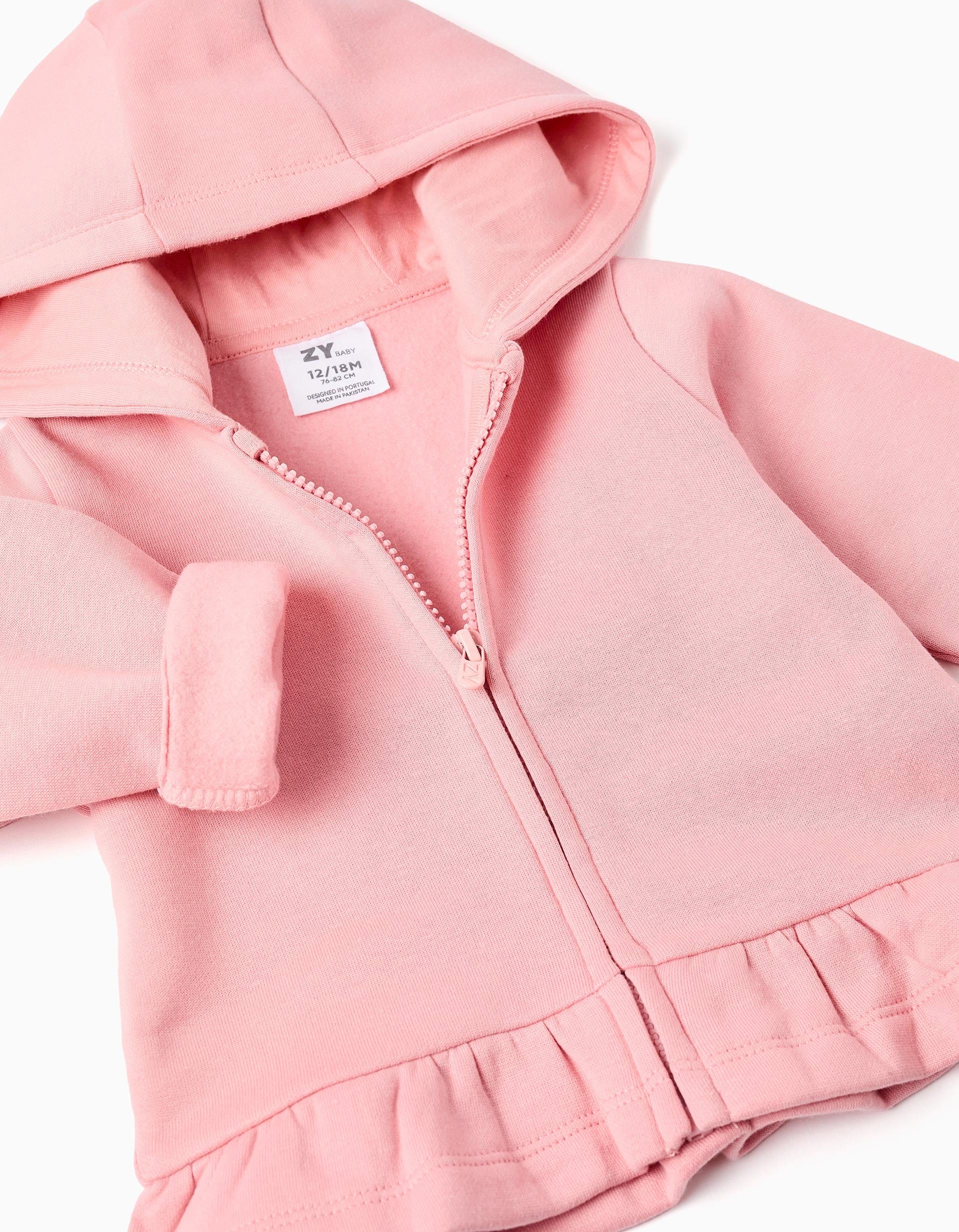 Baby Girl's 3-Piece Tracksuit Set, Pink/White