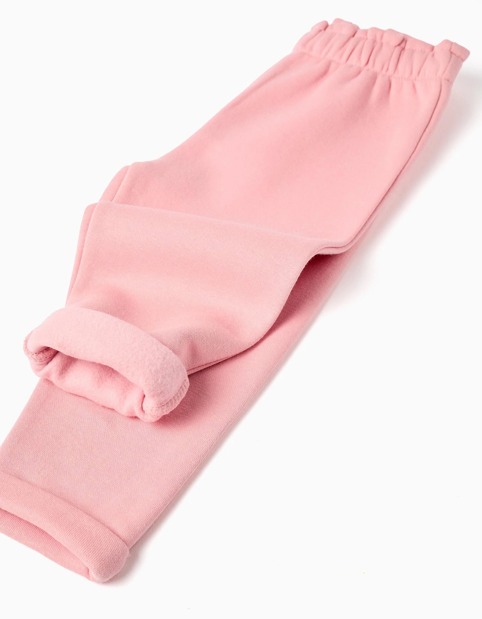 Baby Girl's Pink Brushed Jogger Pants