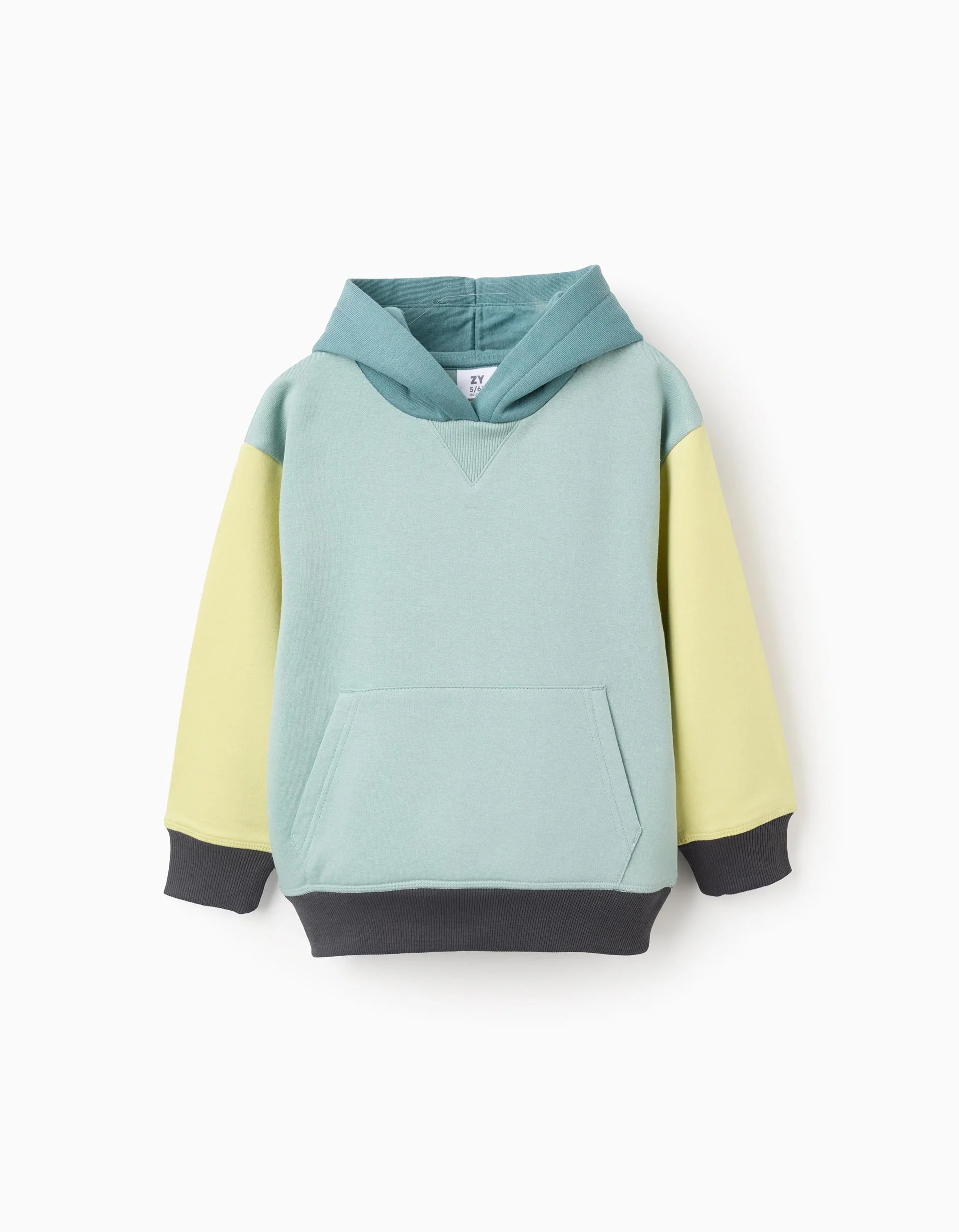 Boys' HoodGreen/Yellow/Grayed Sweatshirt,