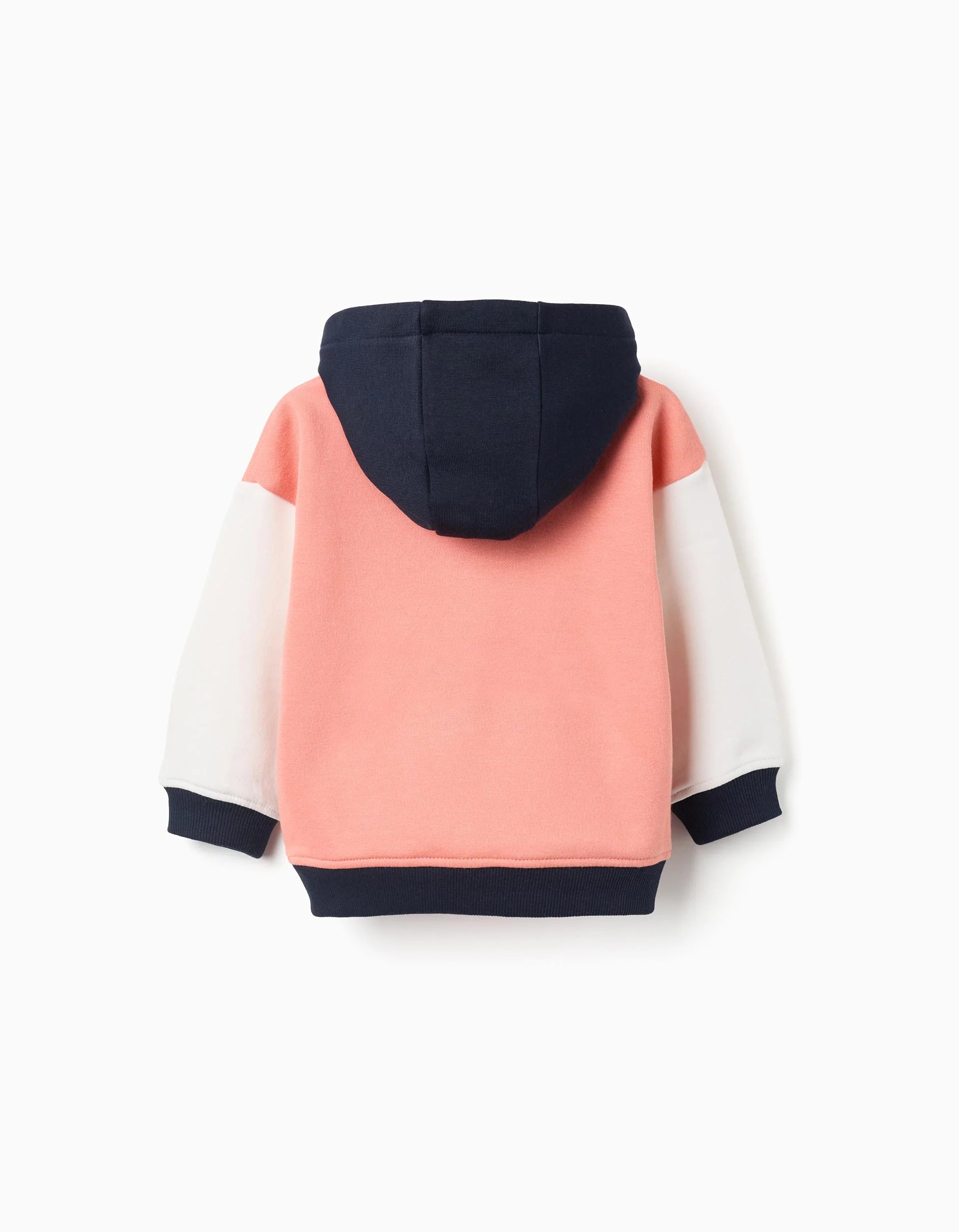Baby Boy's Color Block Hooded Sweatshirt, Salmon