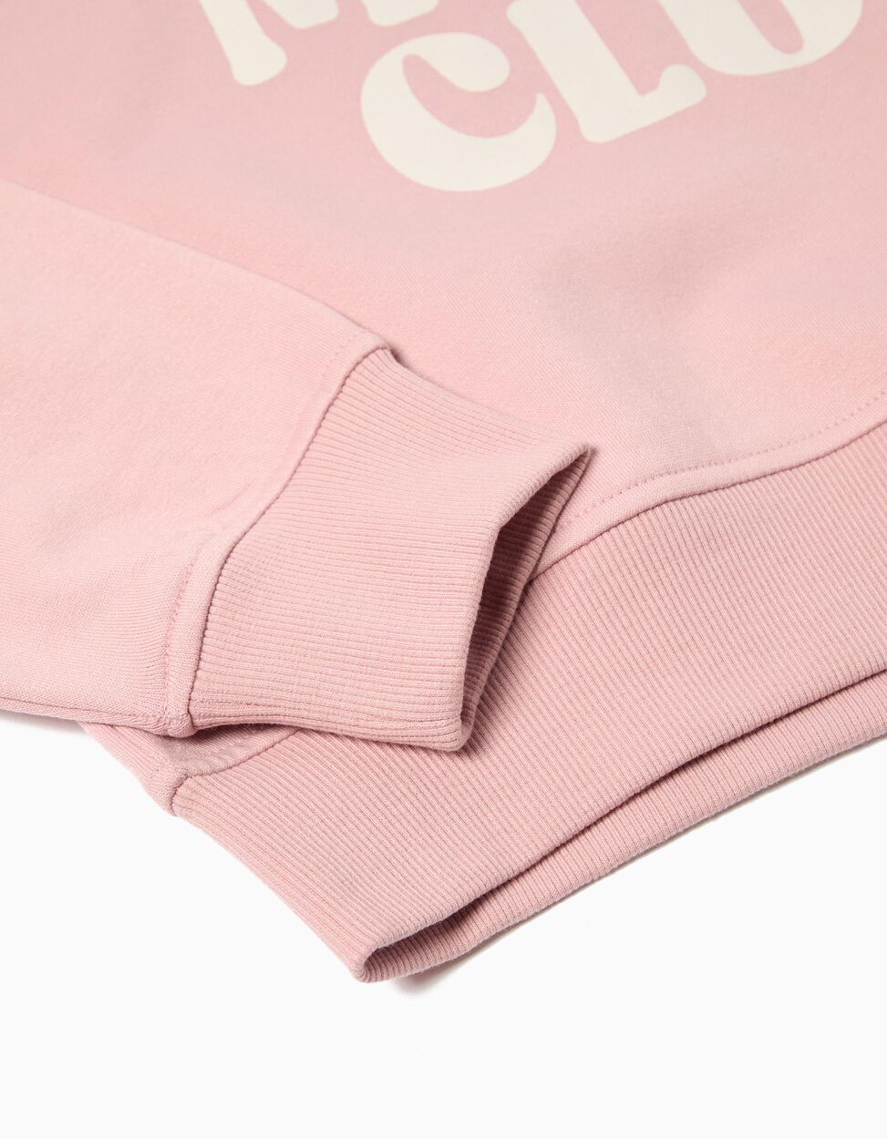 Girl's Plush Sweatshirt, Light Pink