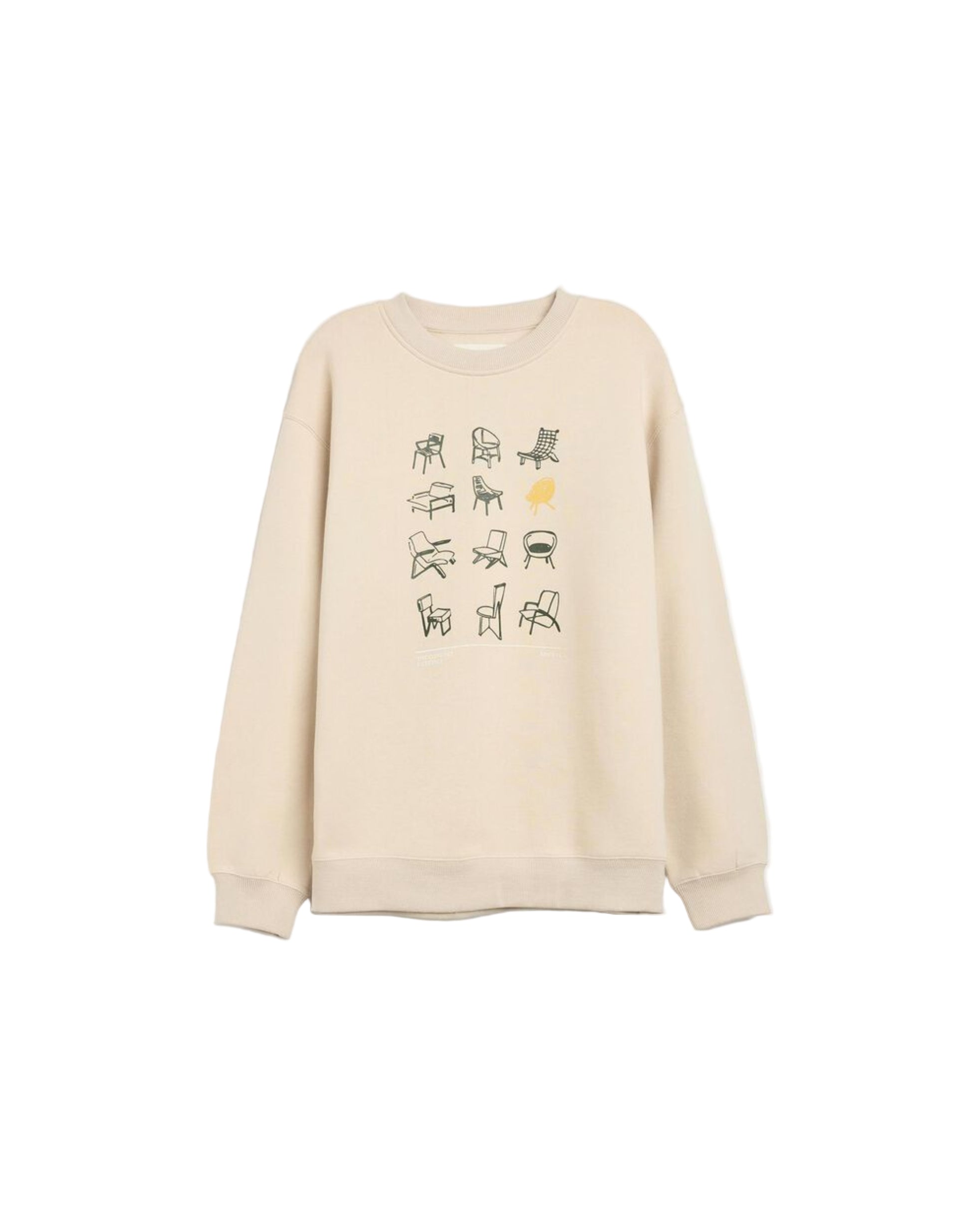 Men's Fleece Sweatshirt, Light Beige