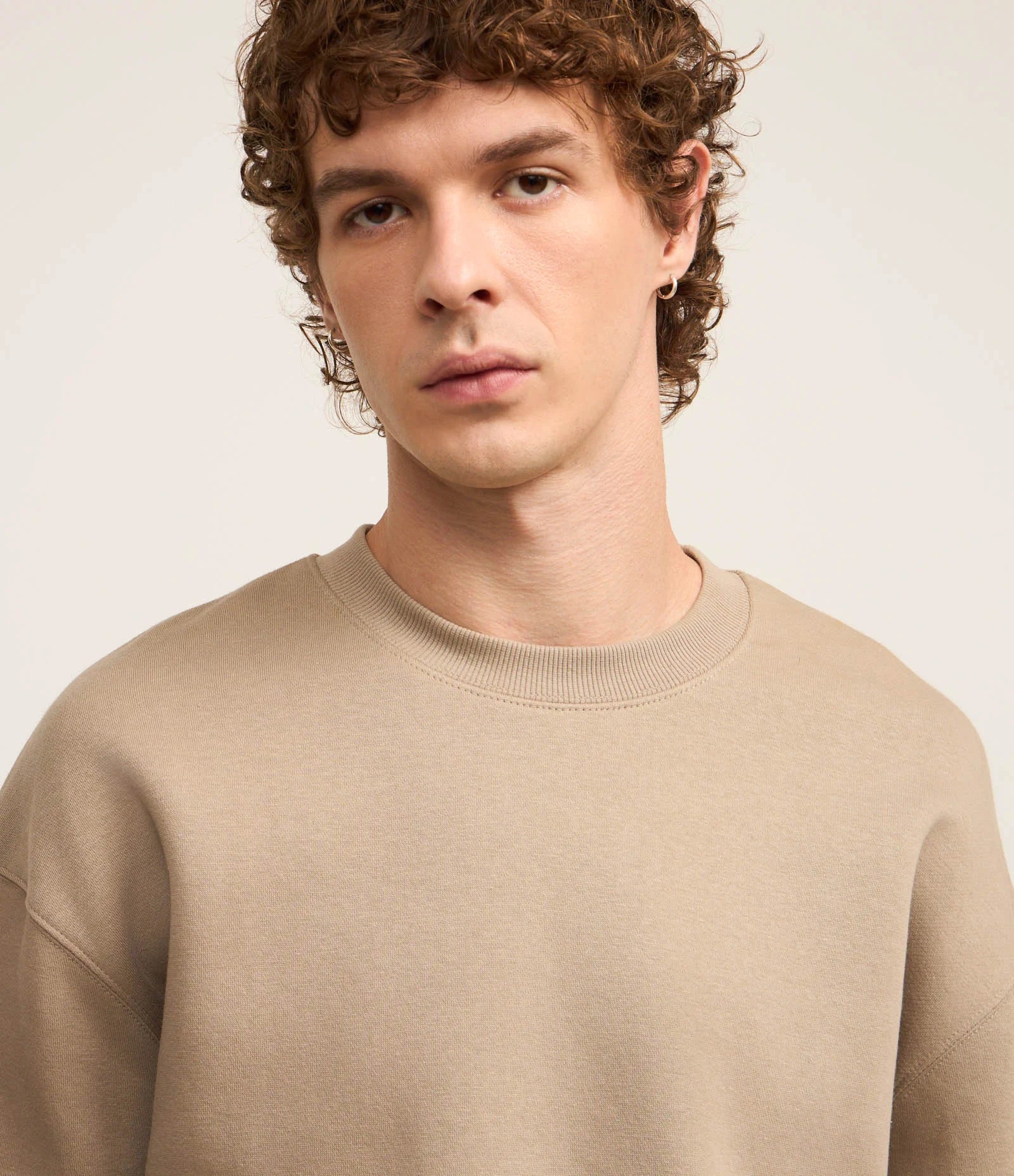 Relaxed Basic Gray Sweatshirt Jacket