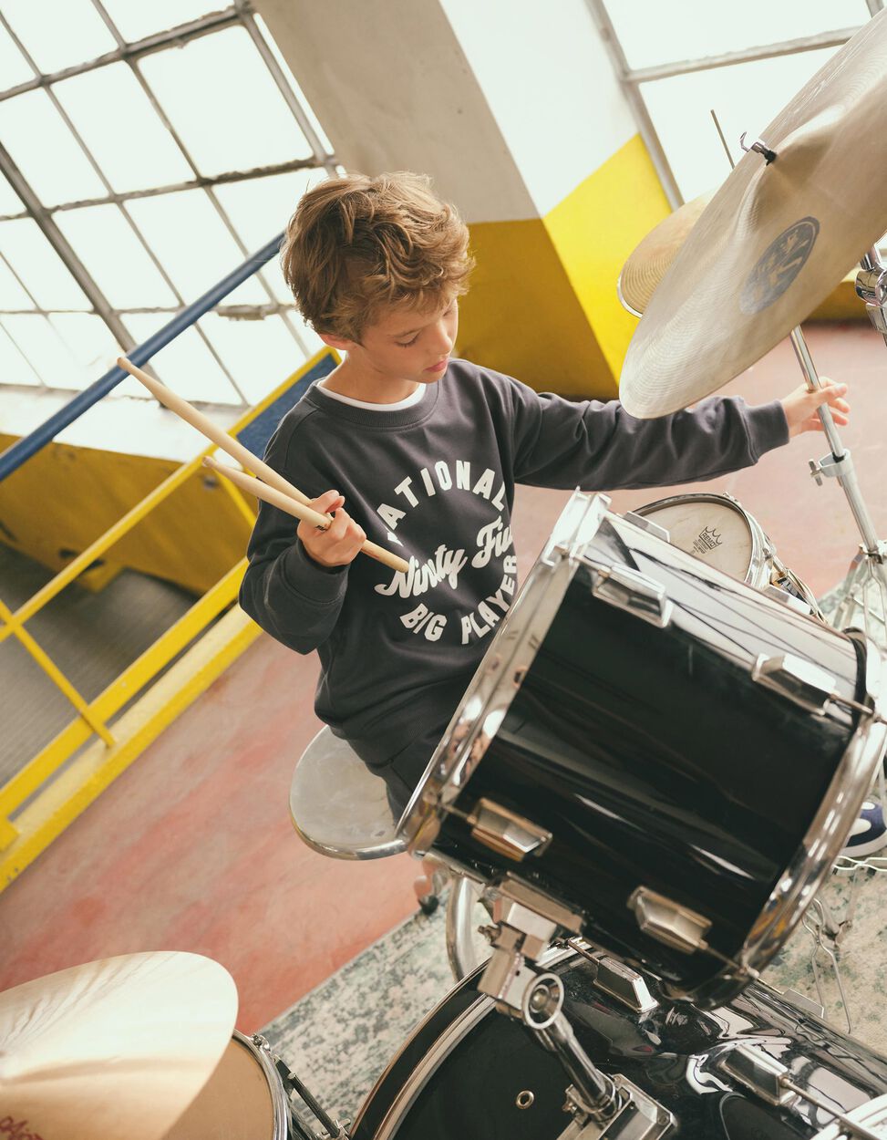 Boy, Dark Gray Sweatshirts