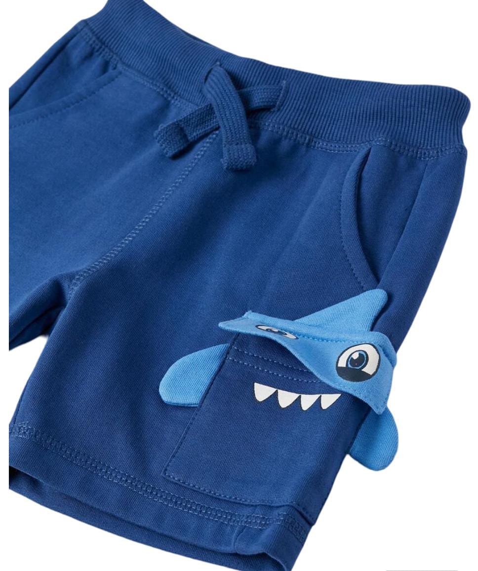 SHORTS FOR BABY BOYS 'SHARK', DARK BLUE