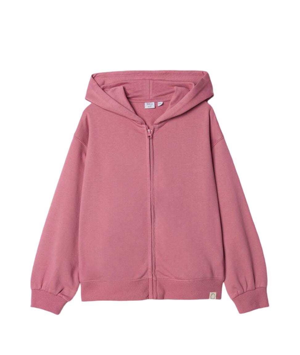 Hooded Plush Coat, Girl, Dark Pink