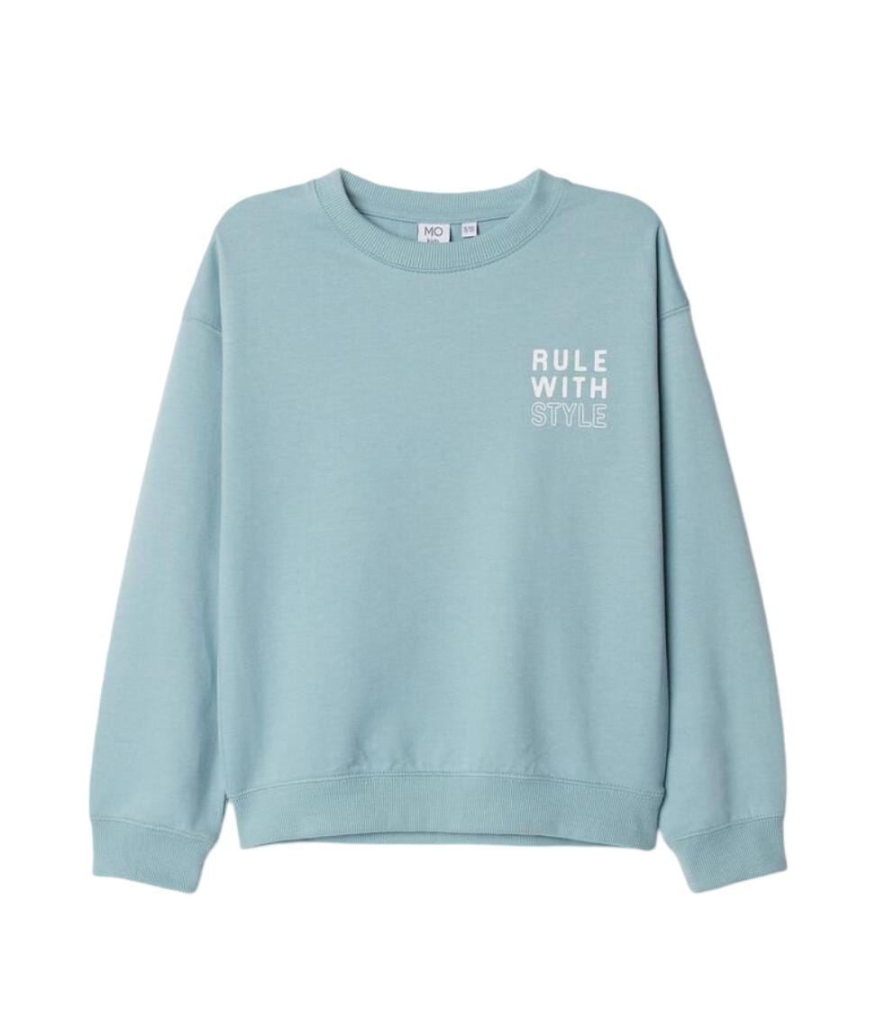 Girl's Plush Sweatshirt, Light Blue