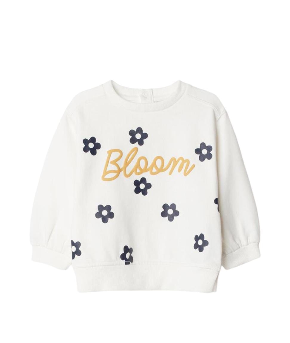 Baby Girl s Plush Sweatshirt  White