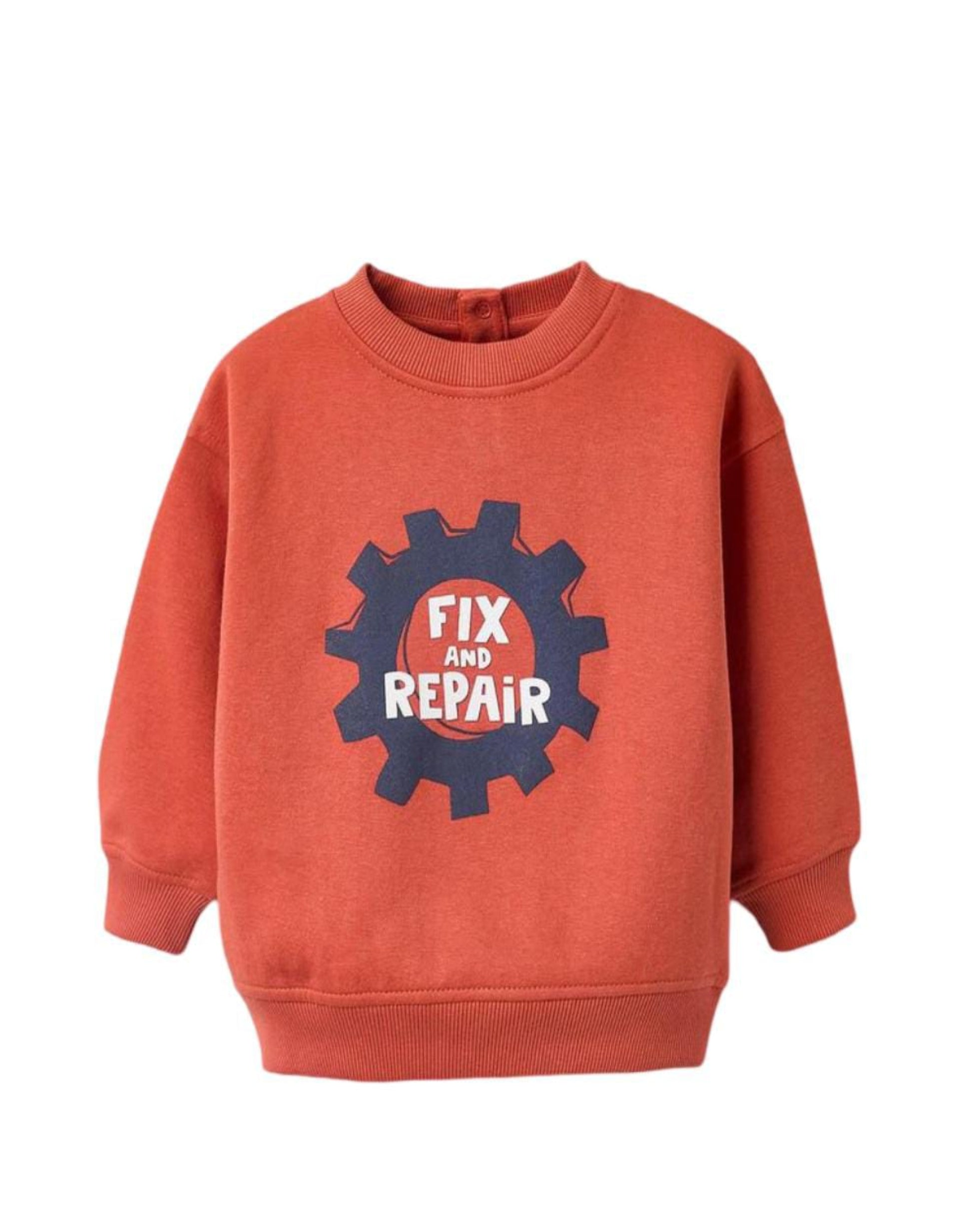 Fleece Sweatshirt for Baby Boys 'Fix', Orange