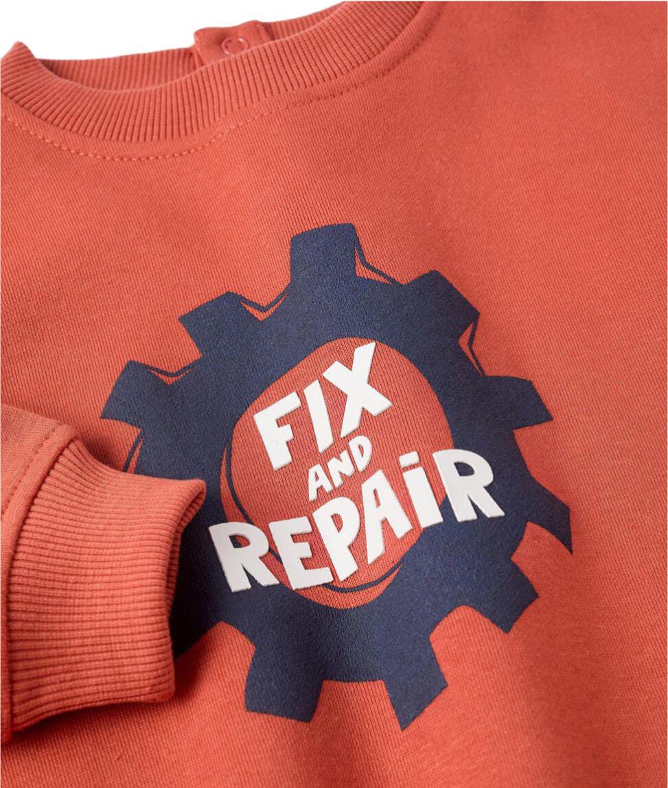 Fleece Sweatshirt for Baby Boys 'Fix', Orange