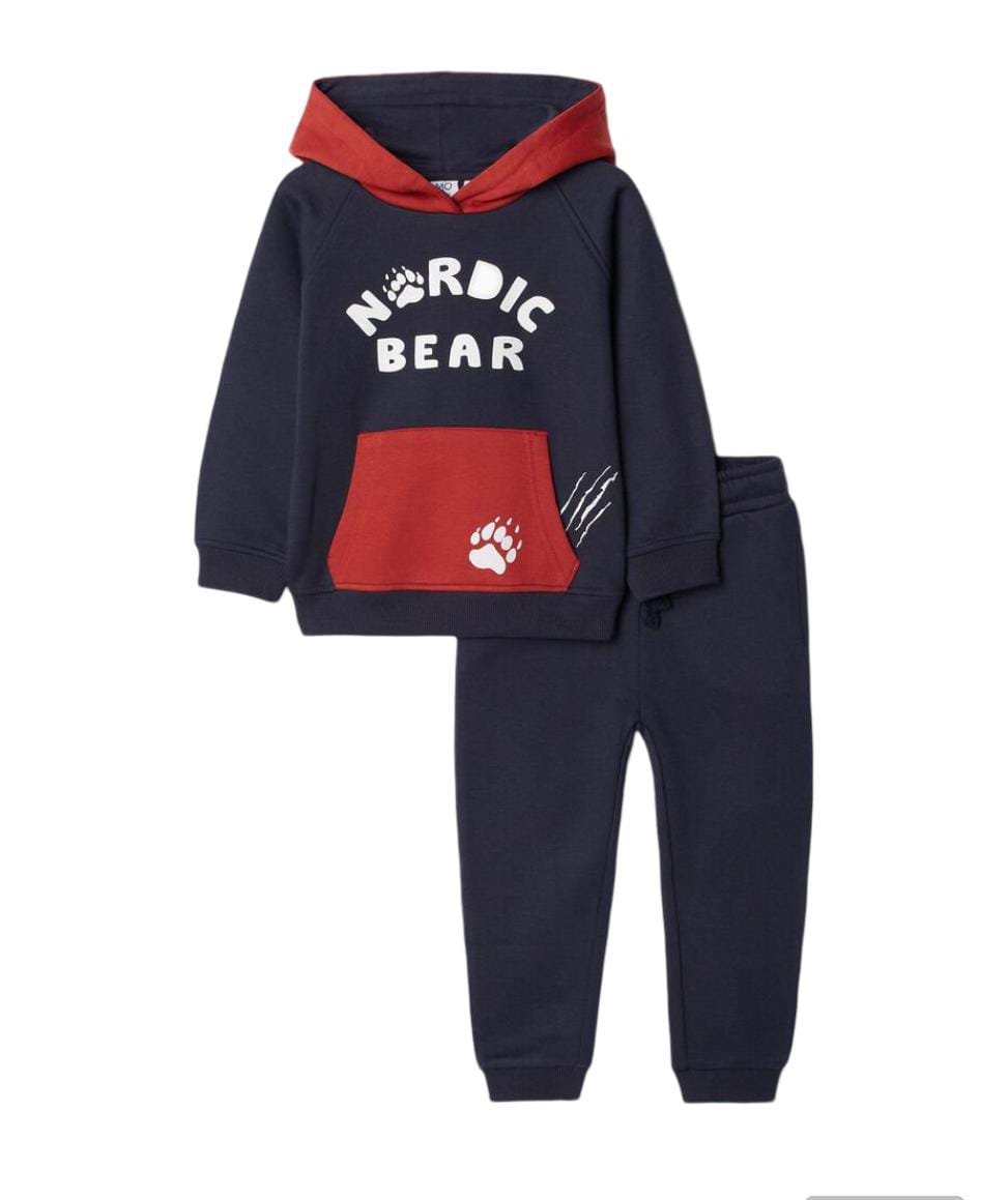 Hooded Tracksuit, Baby Boy, Dark Blue