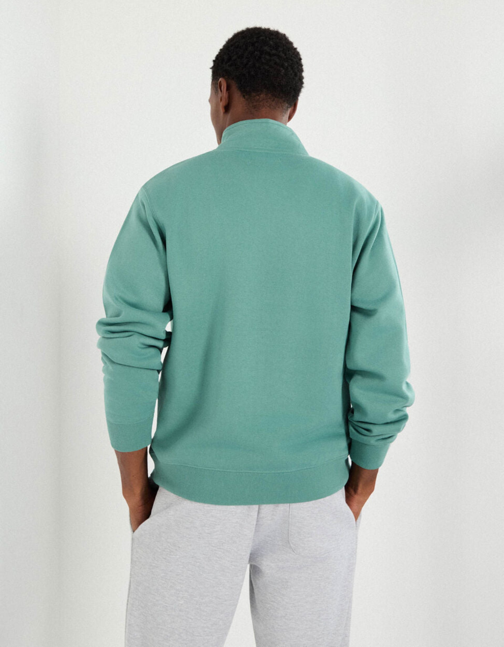 Men's Zip-Up Sweatshirt, Dark Green