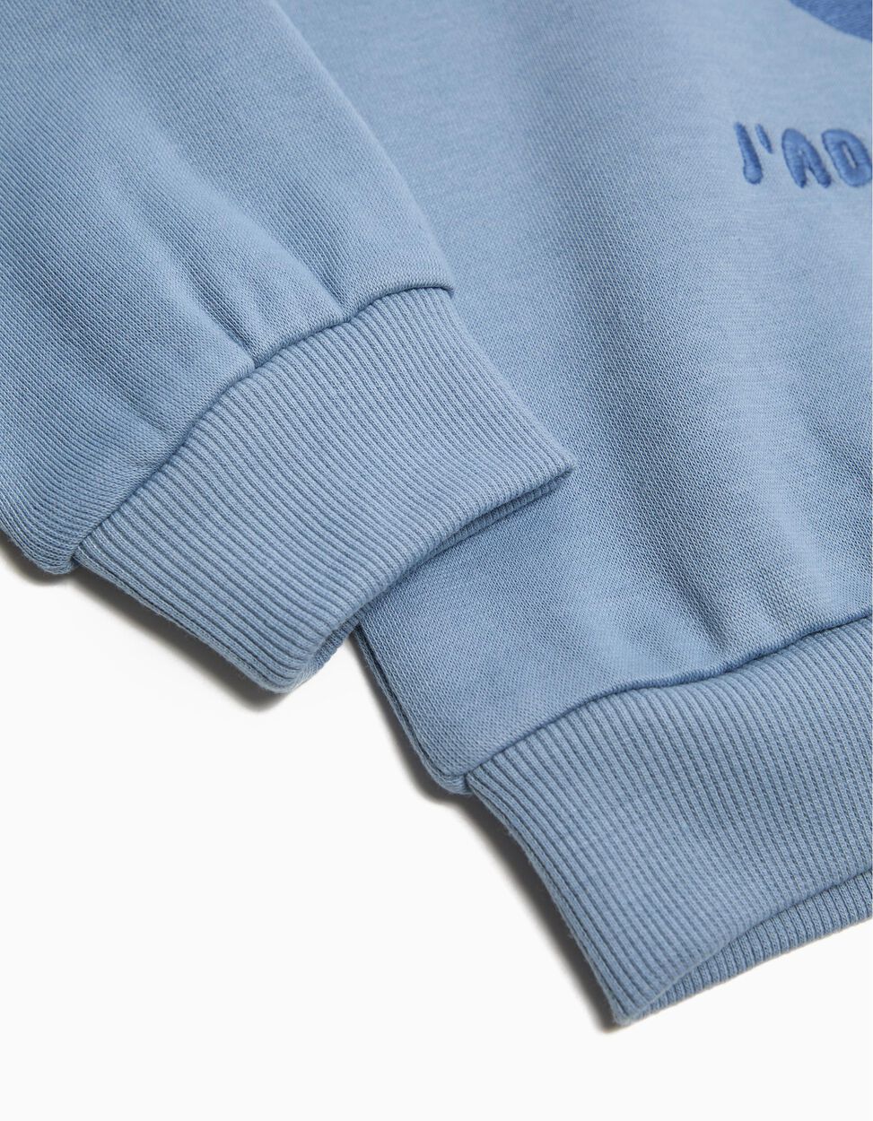 Sweatshirt with Ruffles, Baby Girl, Blue