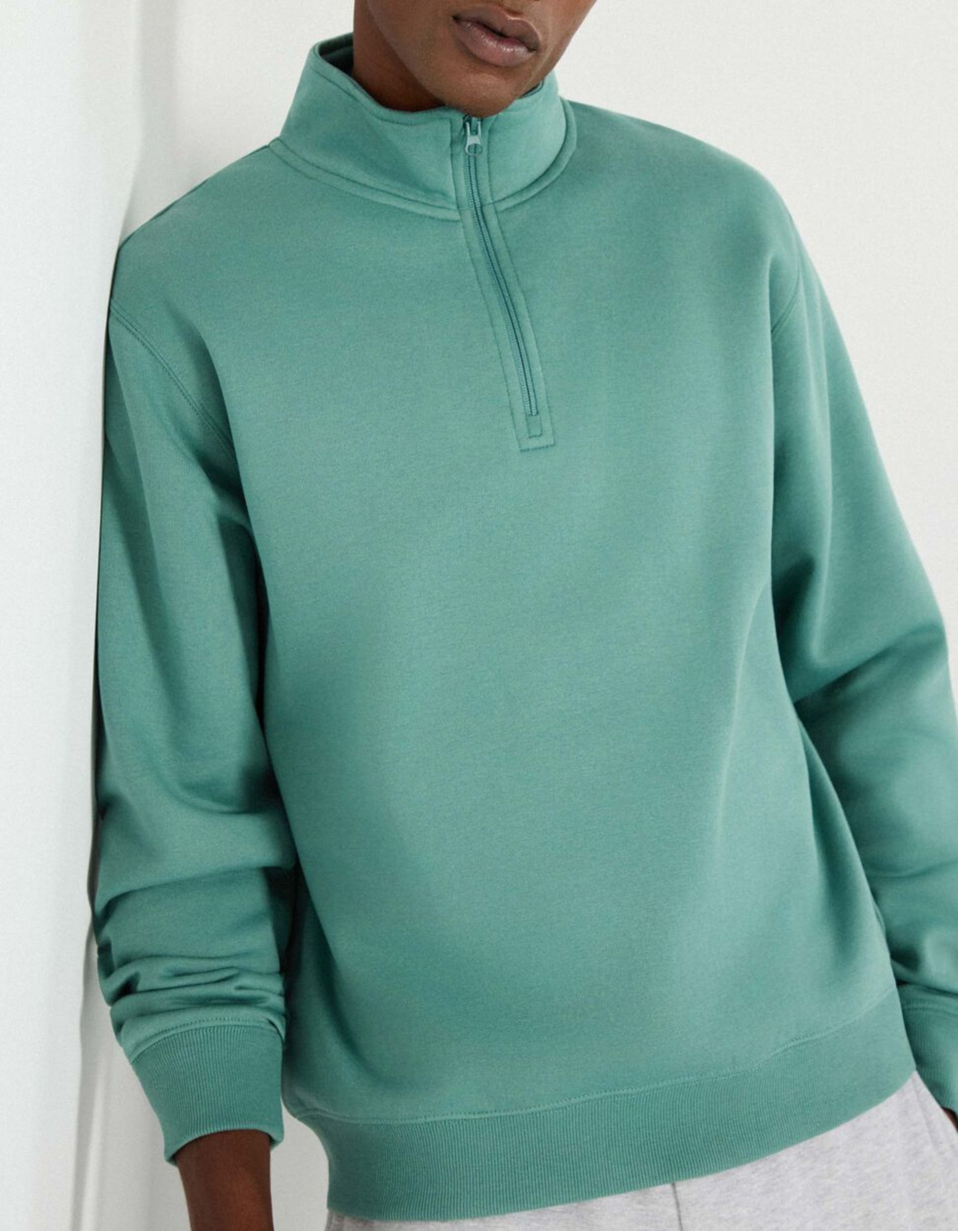Men's Zip-Up Sweatshirt, Dark Green