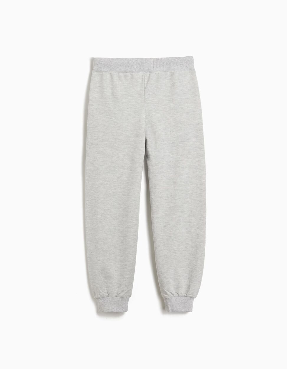 Boys' Light Gray Plush Jogging Pants