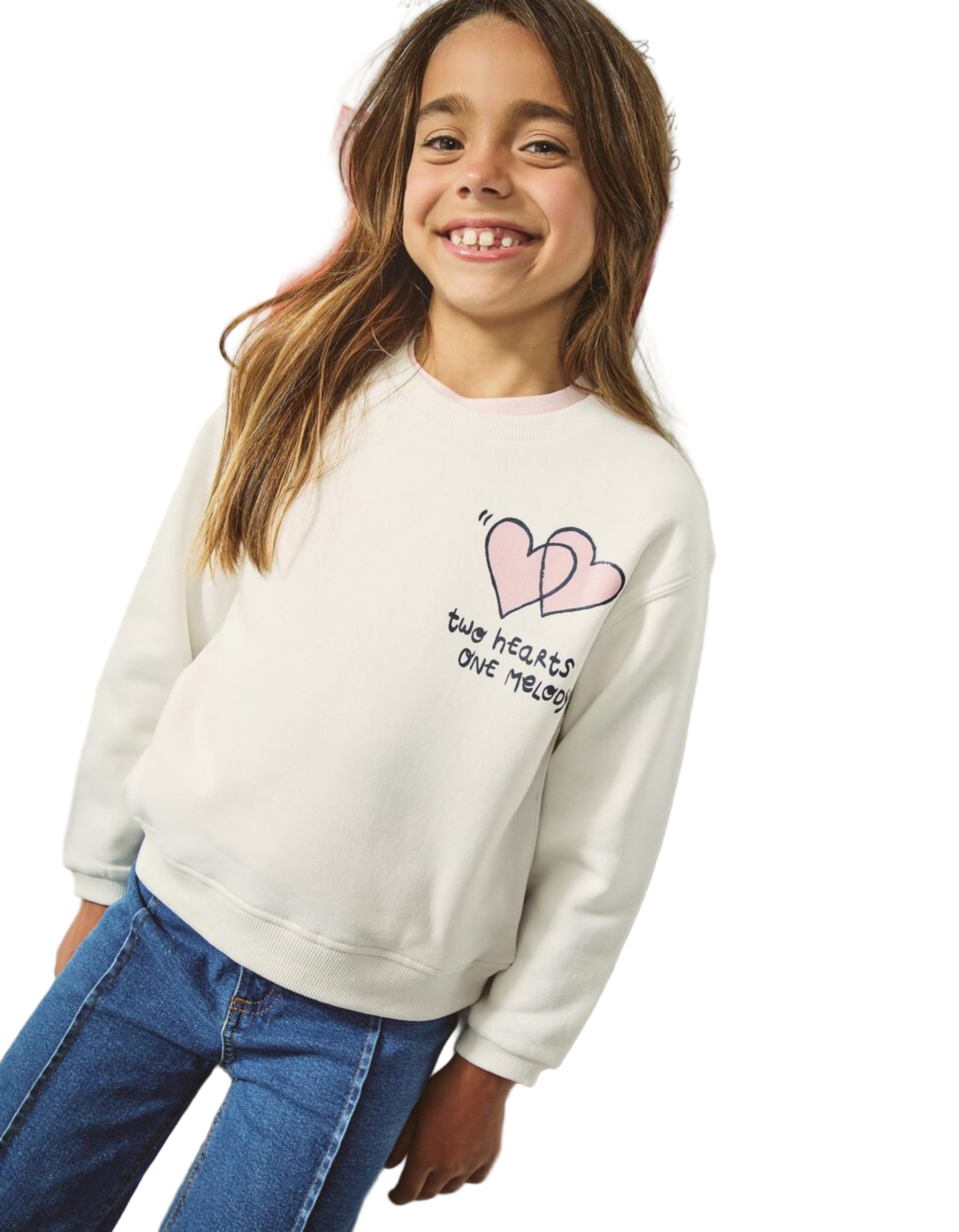 White Girl's Plush Sweatshirt