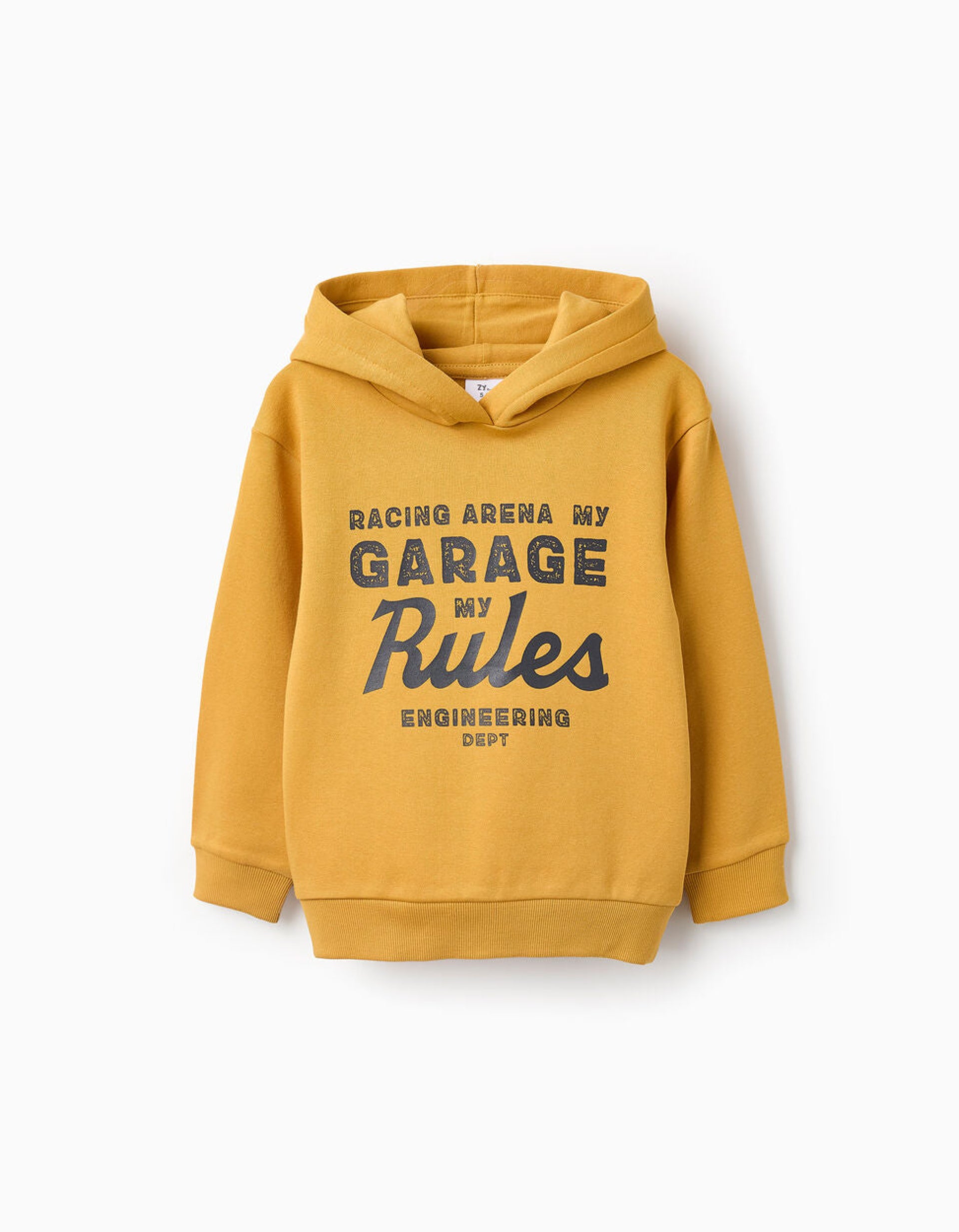 Fleece Hooded Jacket For Boys 'My Garage', Yellow