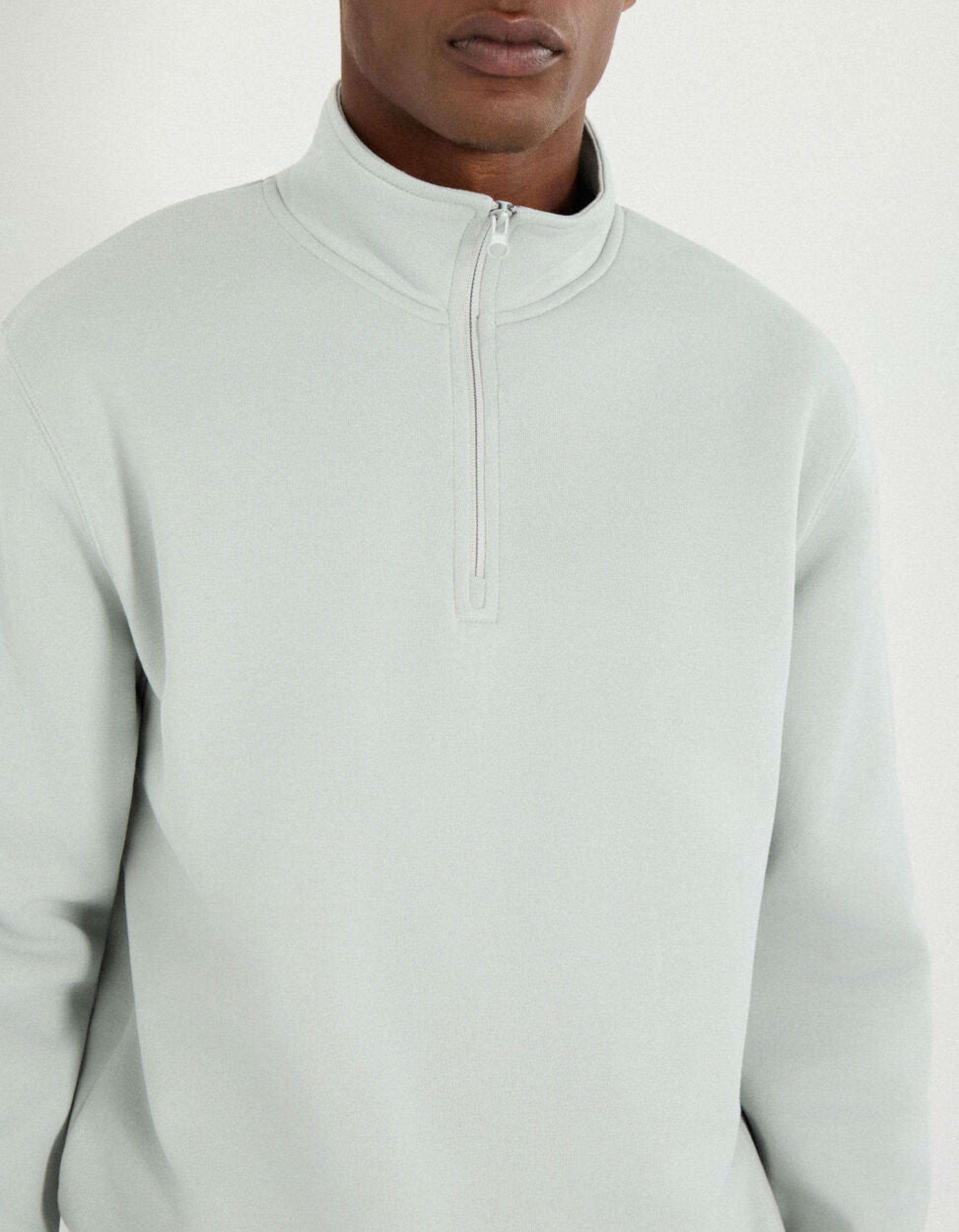 Men's Zip-Up Sweatshirt, Light Green