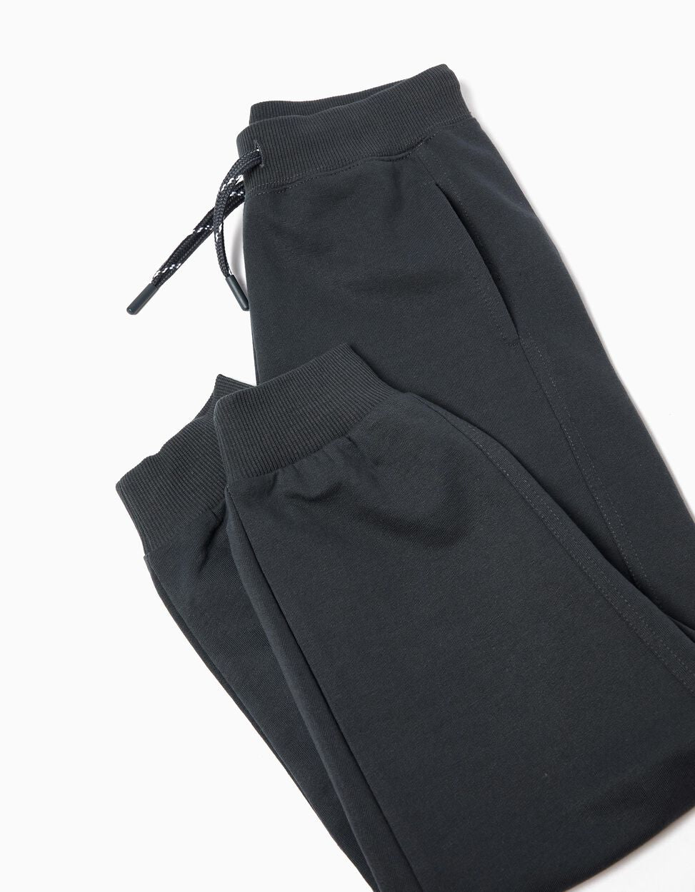 Boys' Plush Jogging Pants, Dark Gray