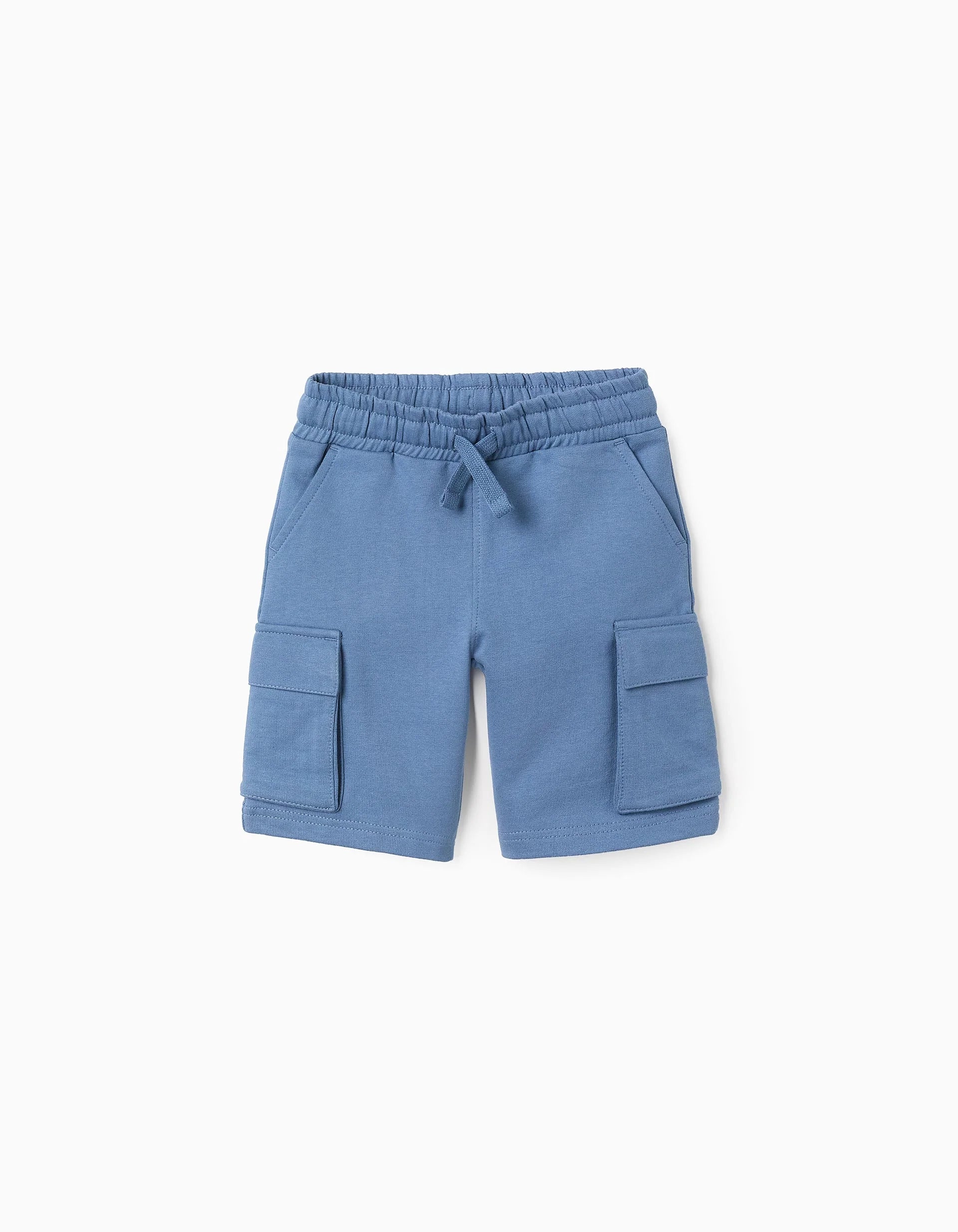 Boys' Cargo Jogger Shorts with Pockets, Blue