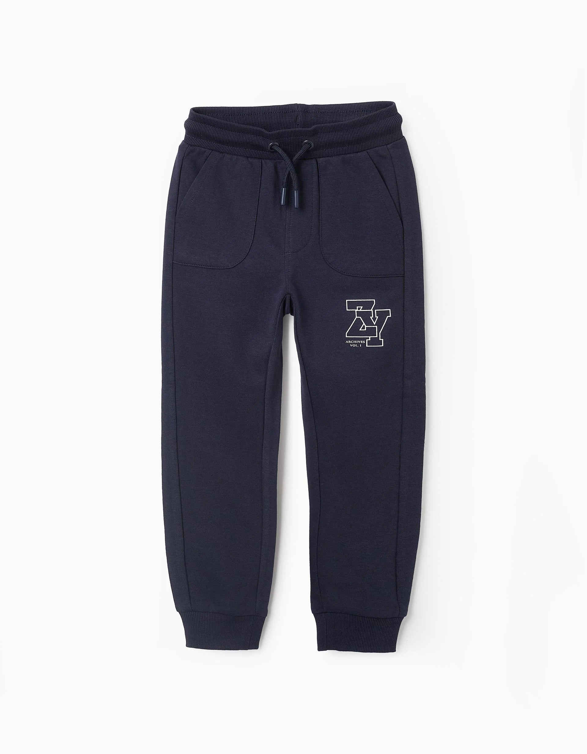 ZY Archives' Boys' Joggers, Dark Blue