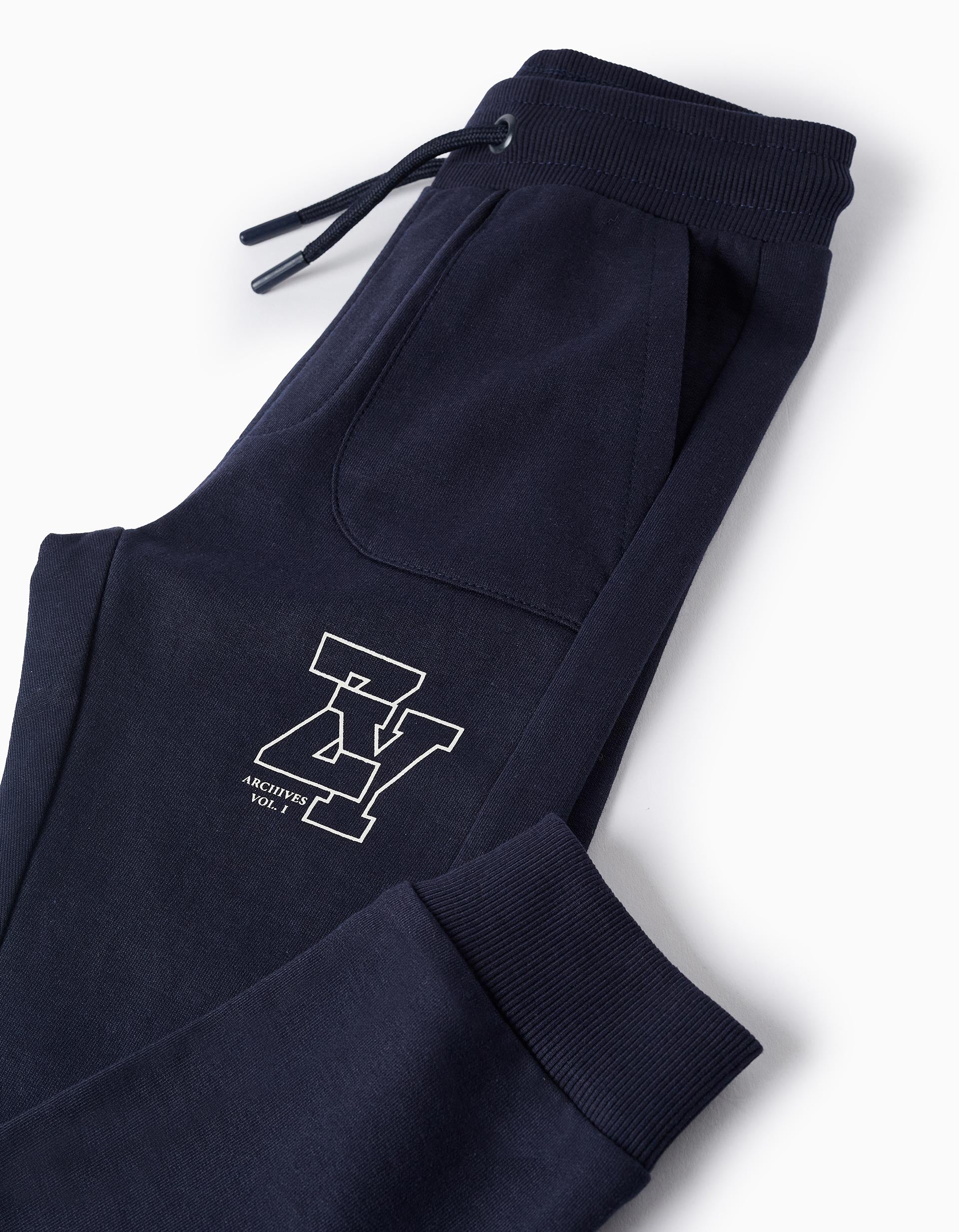 ZY Archives' Boys' Joggers, Dark Blue