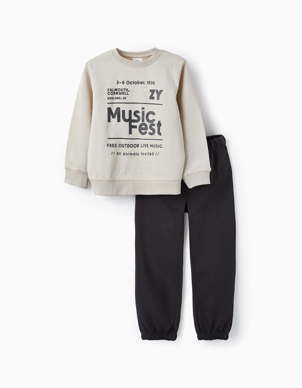 Tracksuit For Boy 'Music Fest', Gray