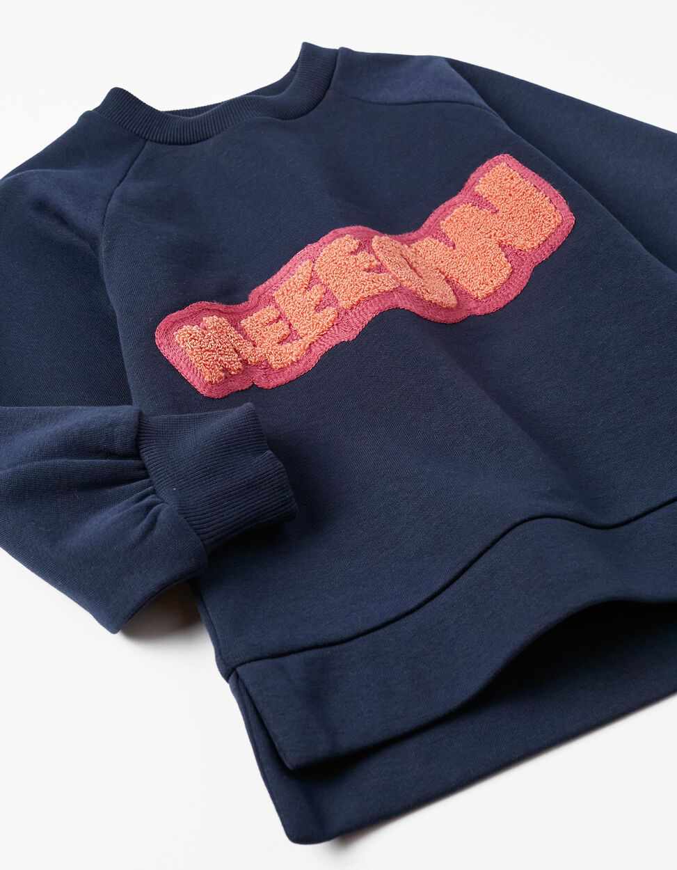 Meeeow' Girl's Sweater, Dark Blue