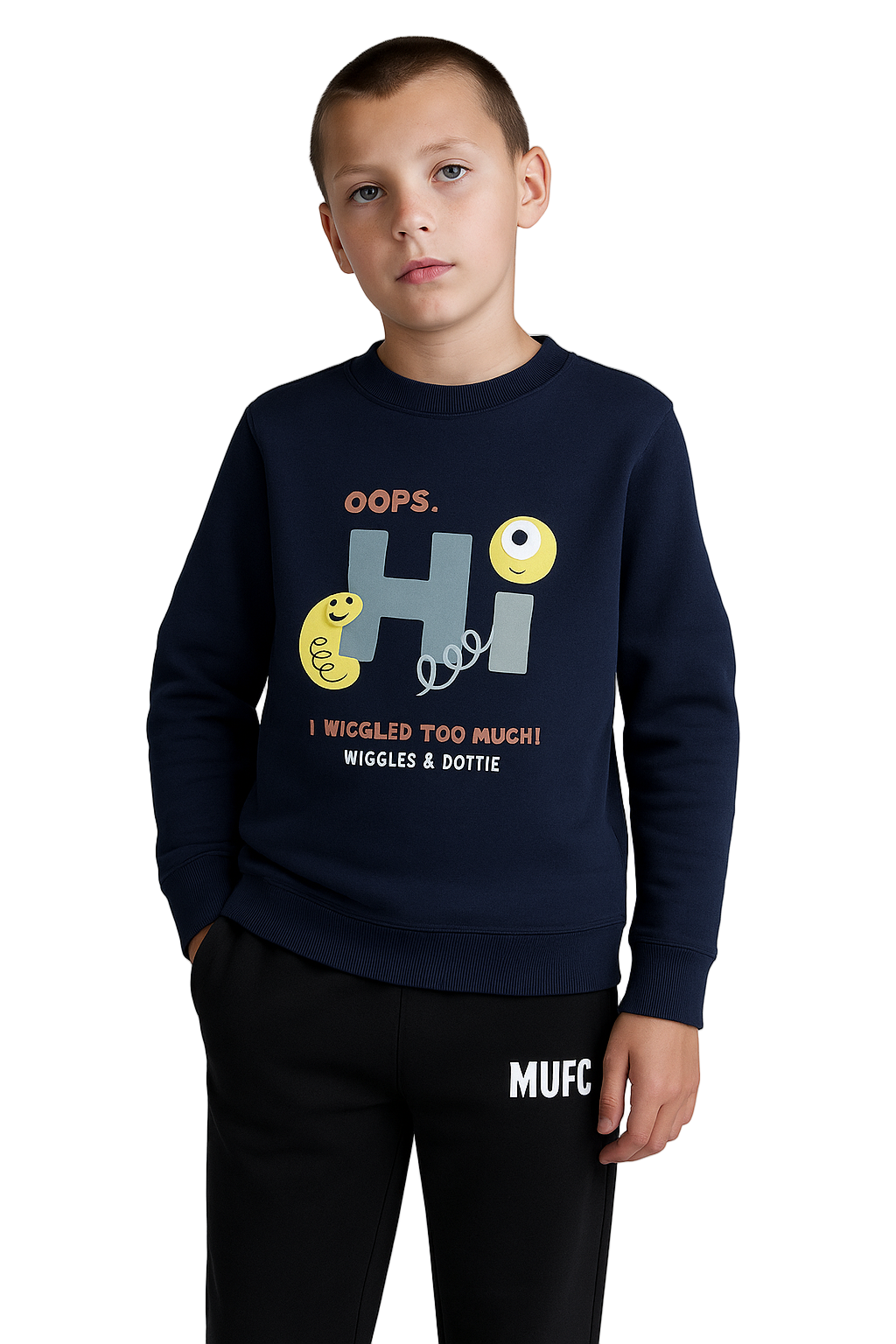 Baby Boy's 'Hi' Brushed Sweatshirt